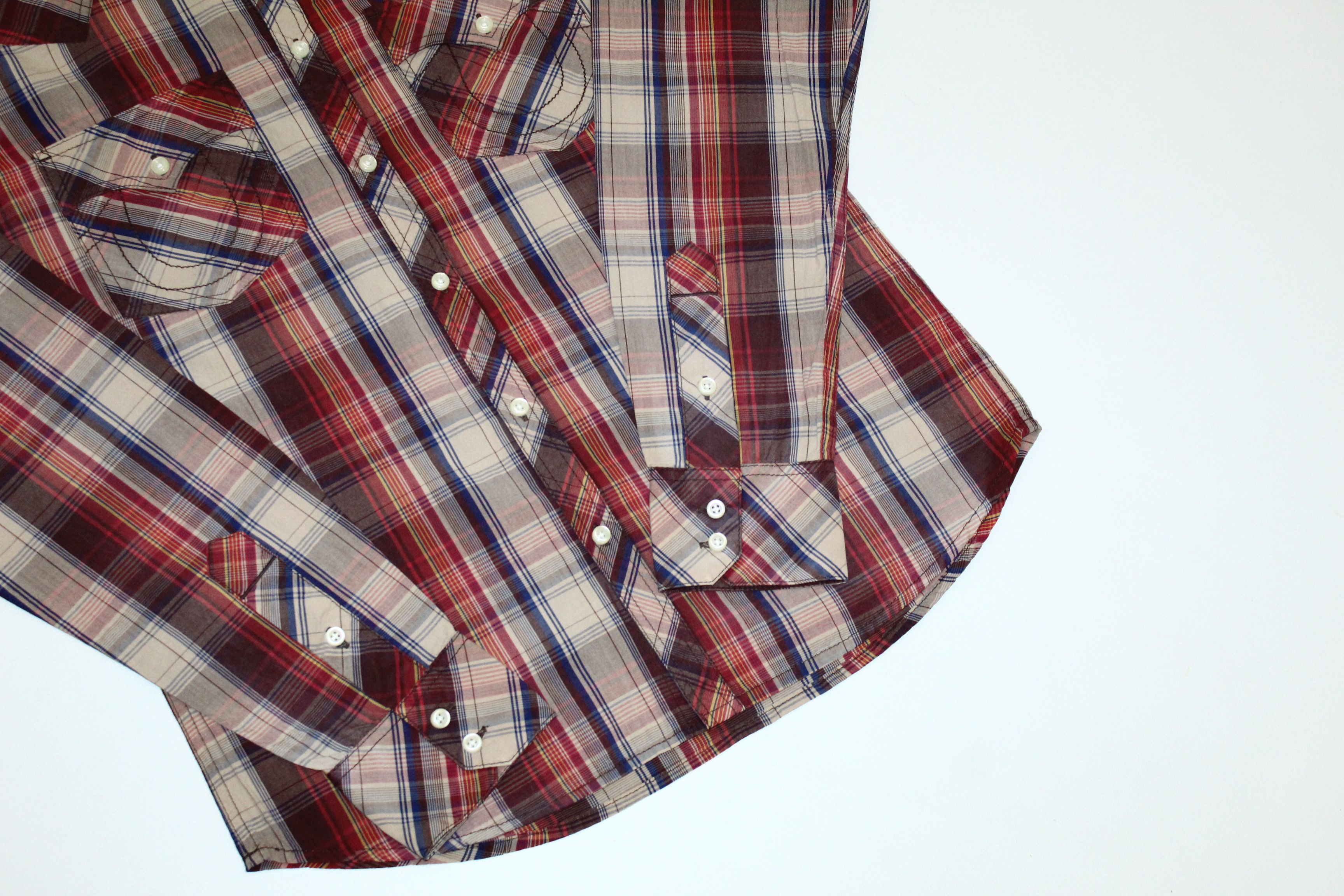 True Religion True Religion Madras Western Shirt Logo Pockets Size US L / EU 52-54 / 3 - 5 Thumbnail