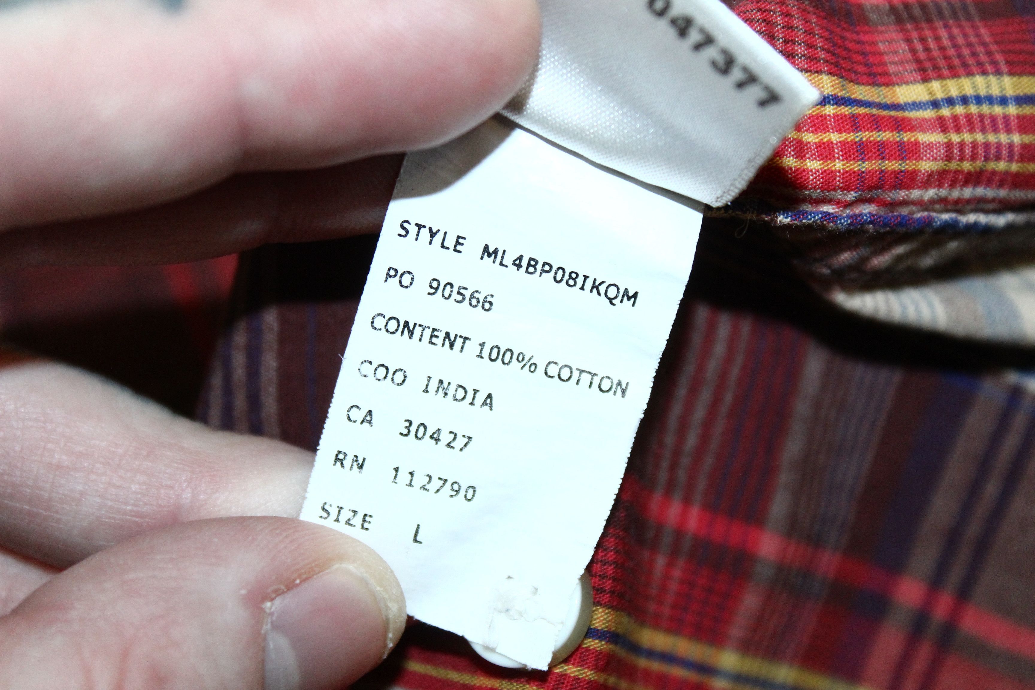 True Religion True Religion Madras Western Shirt Logo Pockets Size US L / EU 52-54 / 3 - 8 Thumbnail