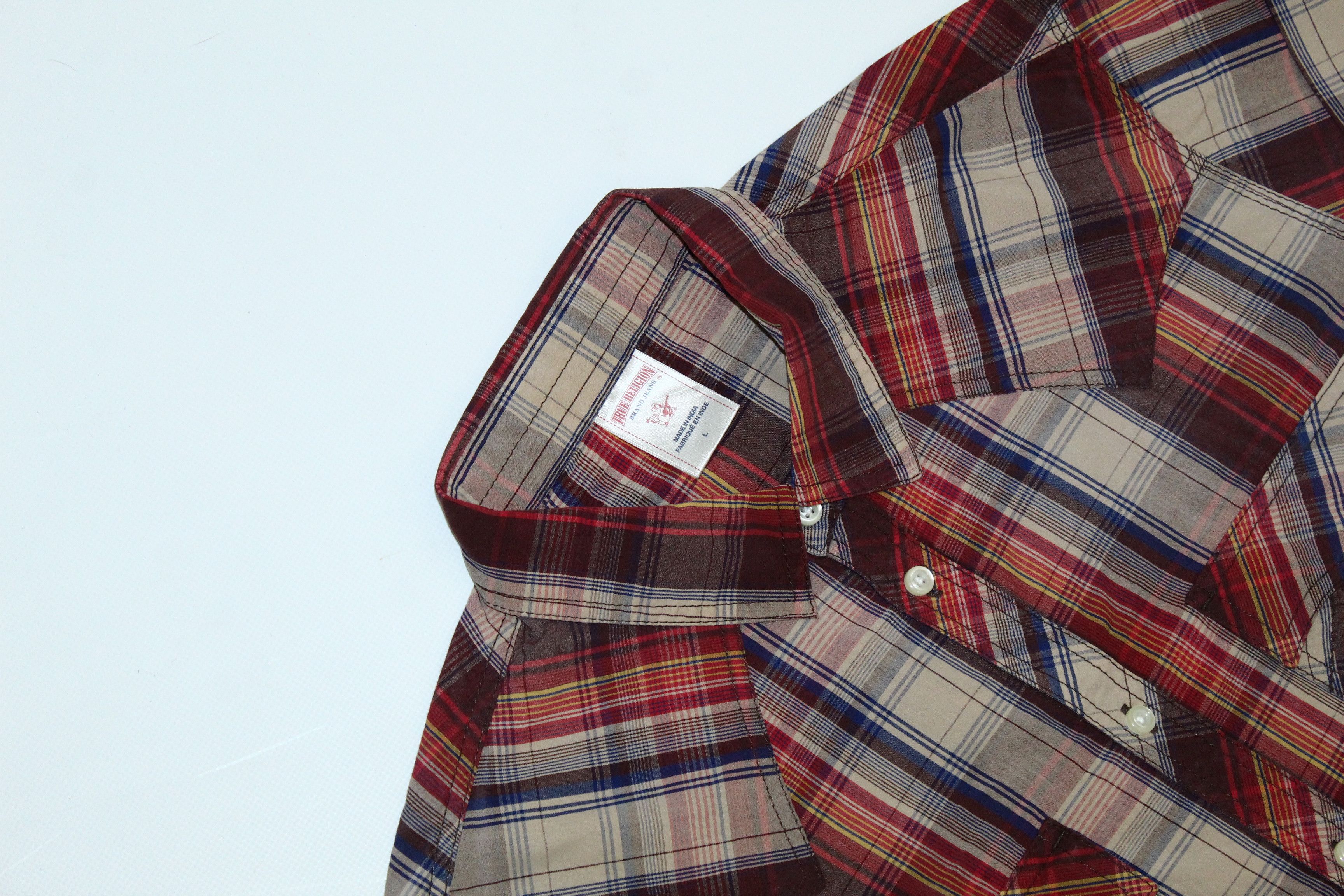 True Religion True Religion Madras Western Shirt Logo Pockets Size US L / EU 52-54 / 3 - 2 Thumbnail