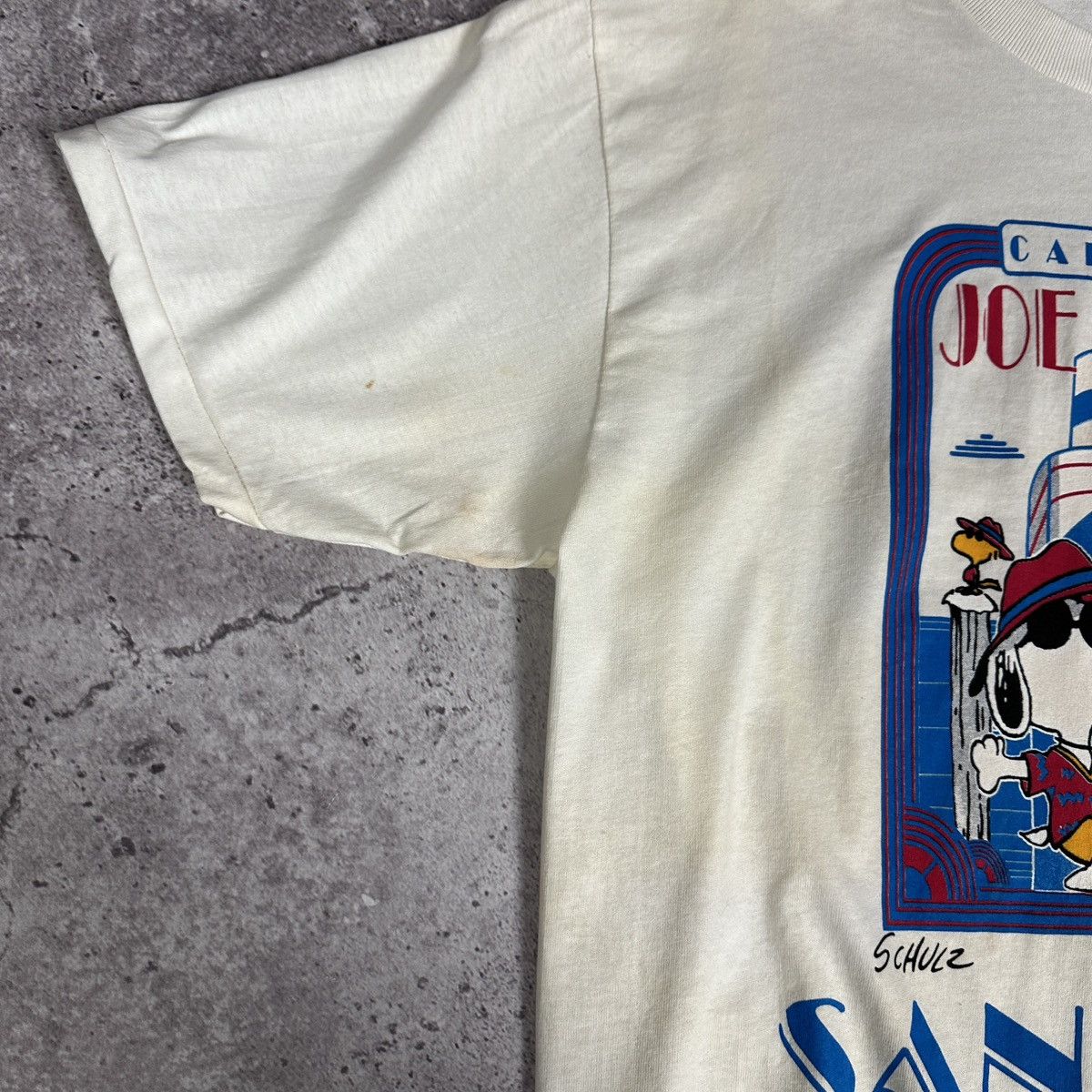 Peanuts Vintage 90s Joe Cruise Peanuts San Juan Purto Rico tee movie Size US L / EU 52-54 / 3 - 7 Thumbnail