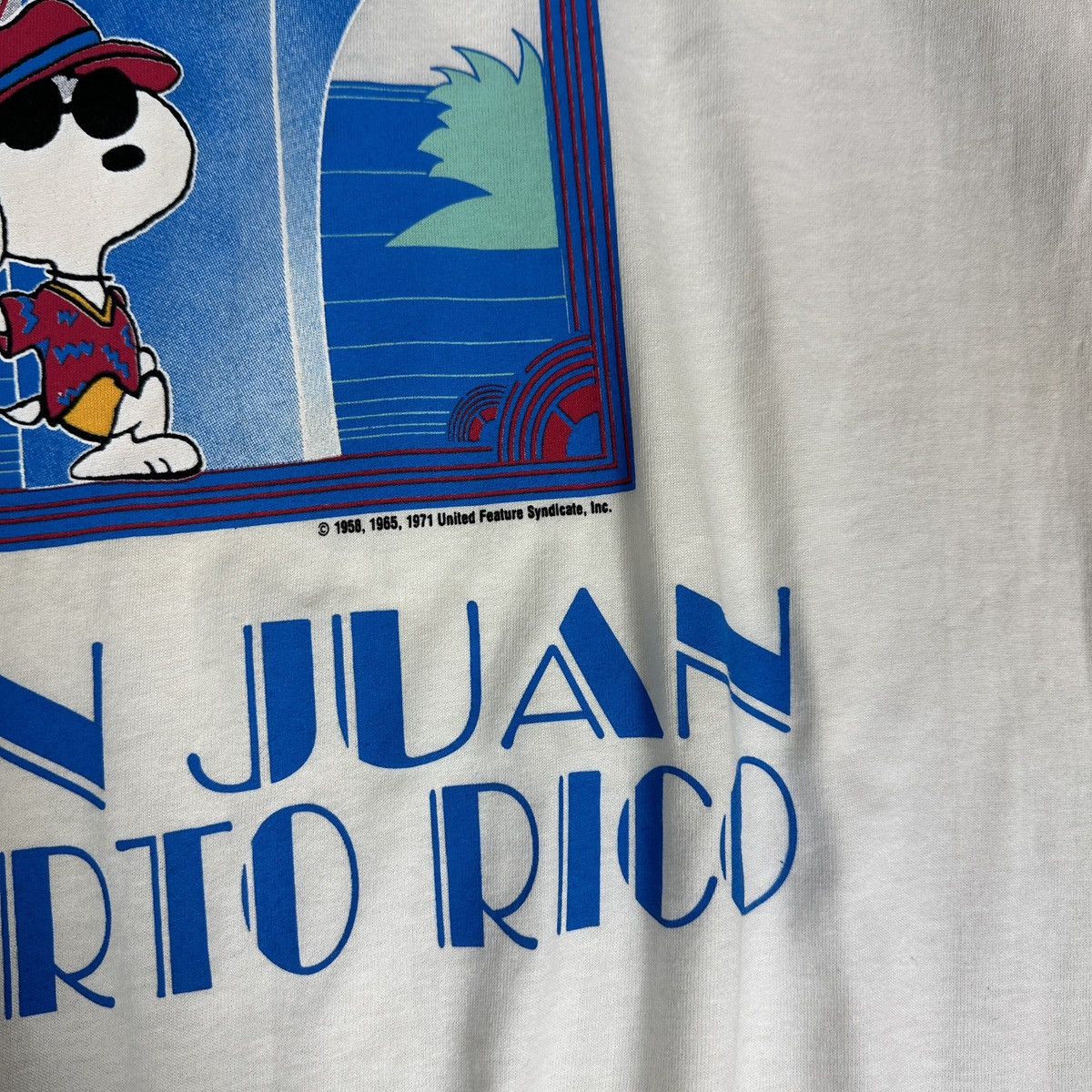 Peanuts Vintage 90s Joe Cruise Peanuts San Juan Purto Rico tee movie Size US L / EU 52-54 / 3 - 6 Thumbnail