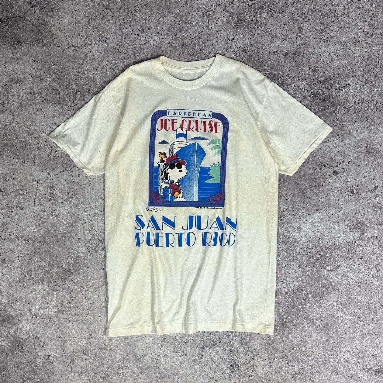 Peanuts Vintage 90s Joe Cruise Peanuts San Juan Purto Rico tee movie Size US L / EU 52-54 / 3 - 1 Thumbnail