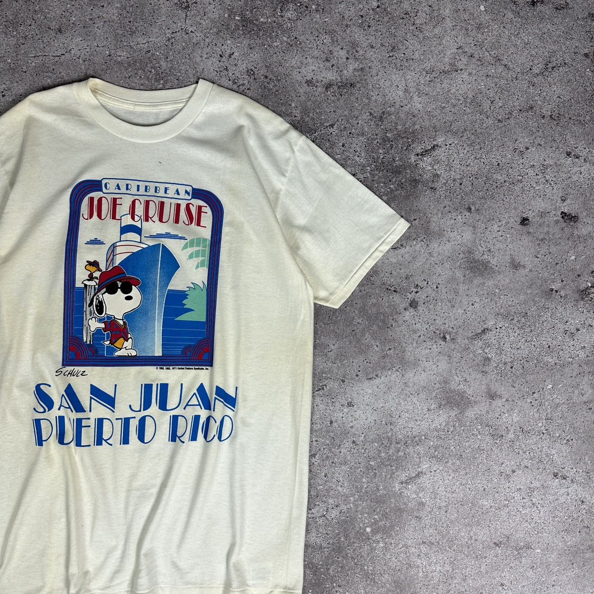Peanuts Vintage 90s Joe Cruise Peanuts San Juan Purto Rico tee movie Size US L / EU 52-54 / 3 - 2 Thumbnail