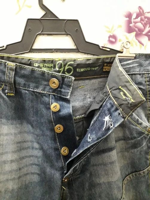 G-Star G STAR RAW DENIM JEANS ELWOOD 96 BIG BACK EMBROIDERED LOGO Size US 34 / EU 50 - 5 Thumbnail