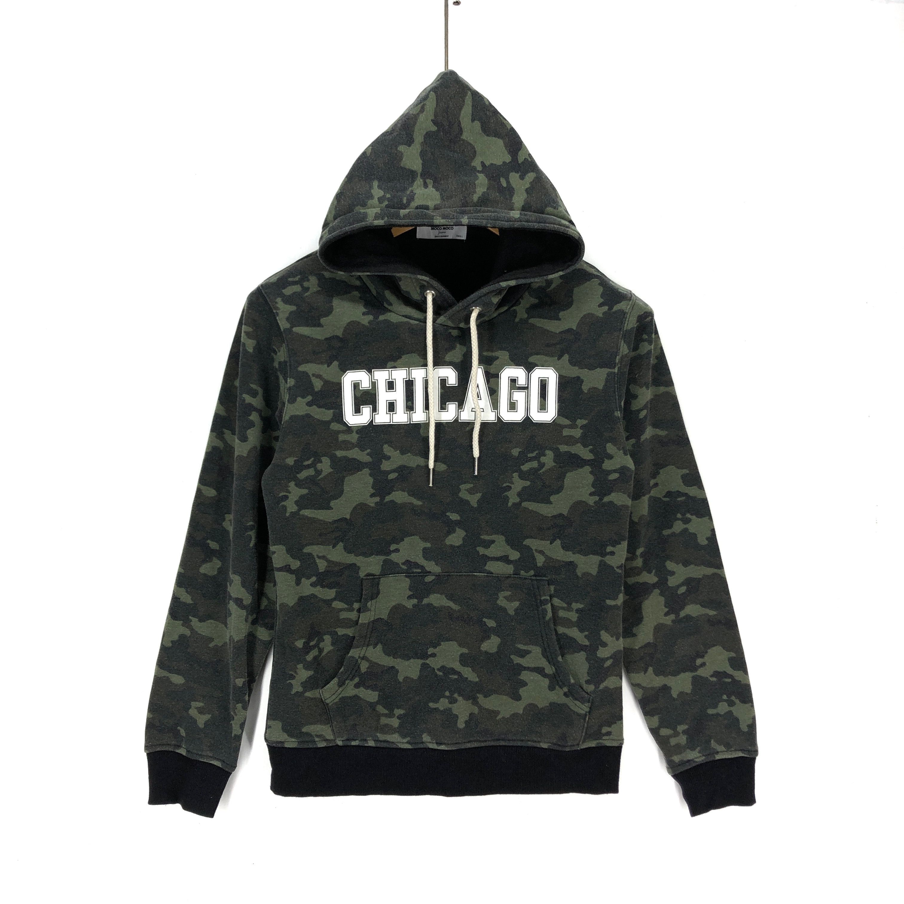 Japanese Brand Chicago by BACK NUMBER Camouflage Hoodie Pullover #1463-53 Size US S / EU 44-46 / 1 - 1 Thumbnail