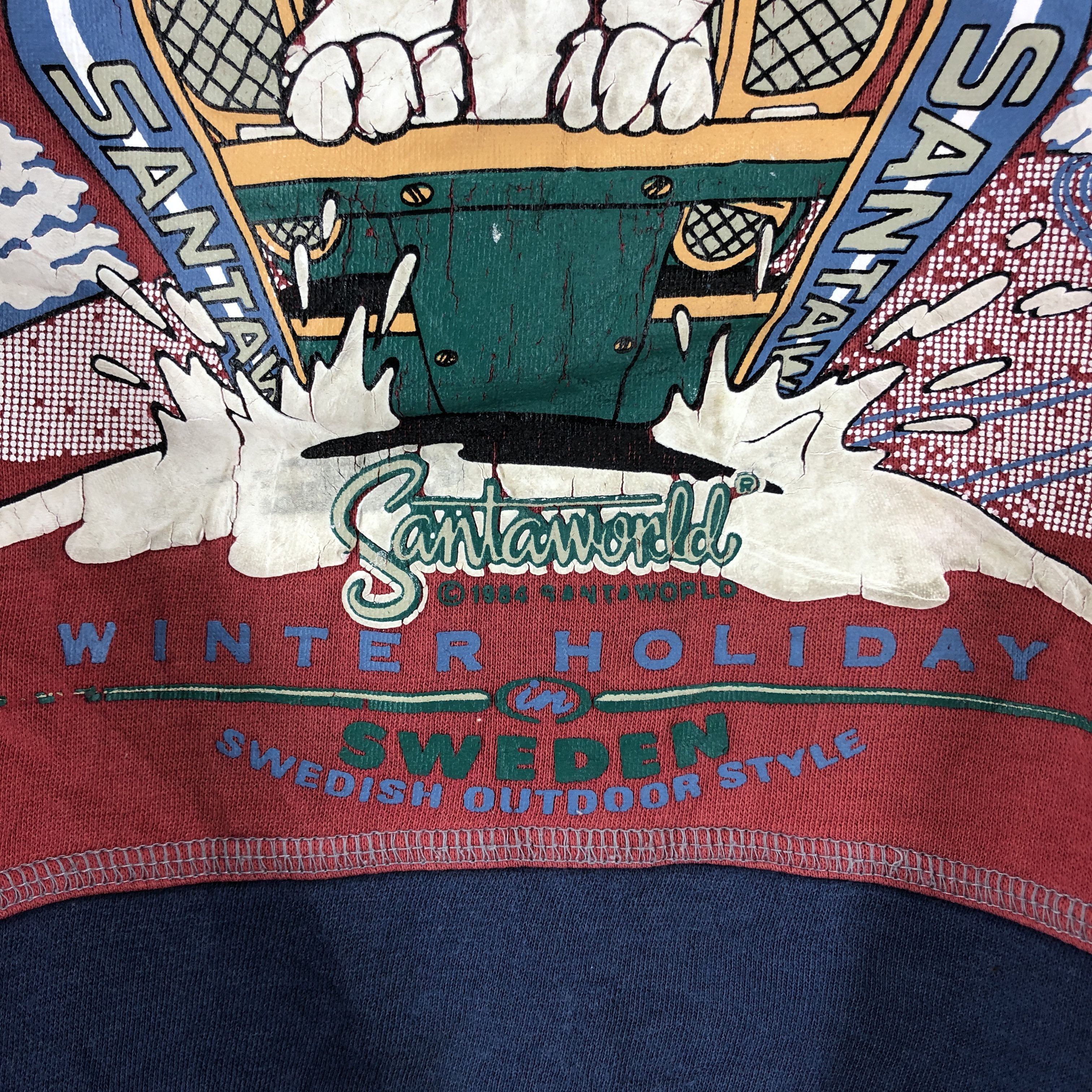 Japanese Brand SANTA WORLD Crew Neck Sweatshirt #0826/AC Size US M / EU 48-50 / 2 - 3 Thumbnail
