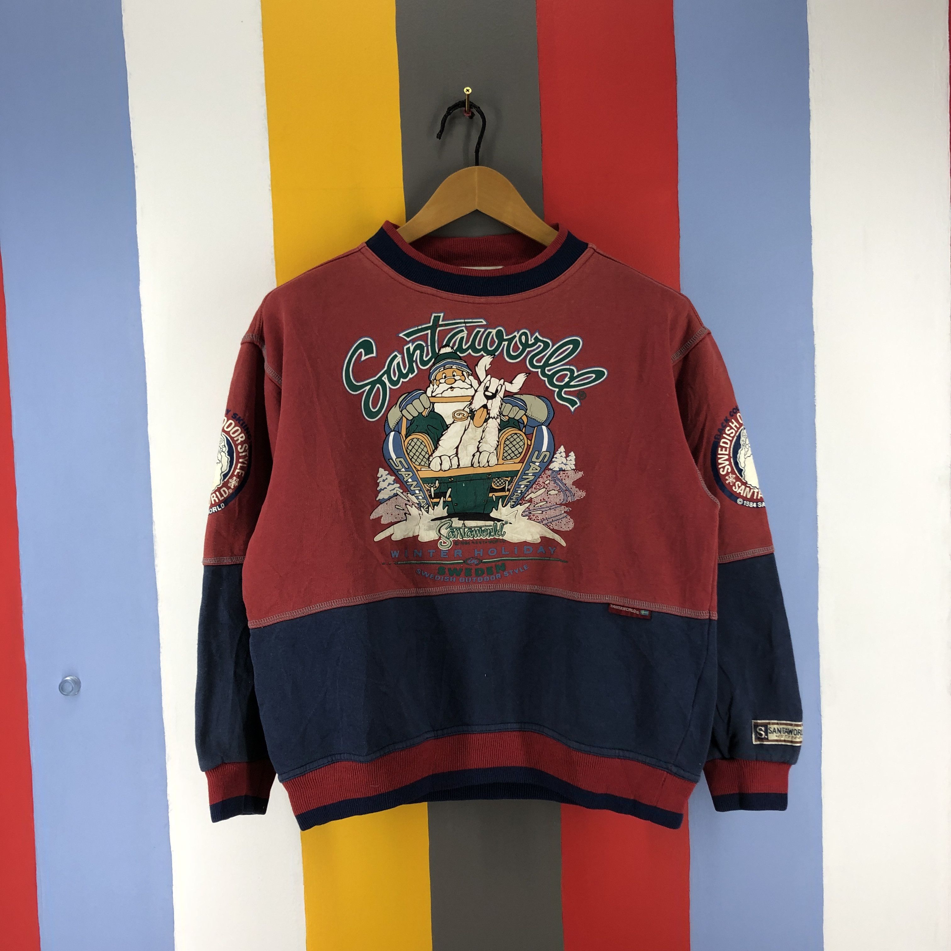 Japanese Brand SANTA WORLD Crew Neck Sweatshirt #0826/AC Size US M / EU 48-50 / 2 - 1 Thumbnail