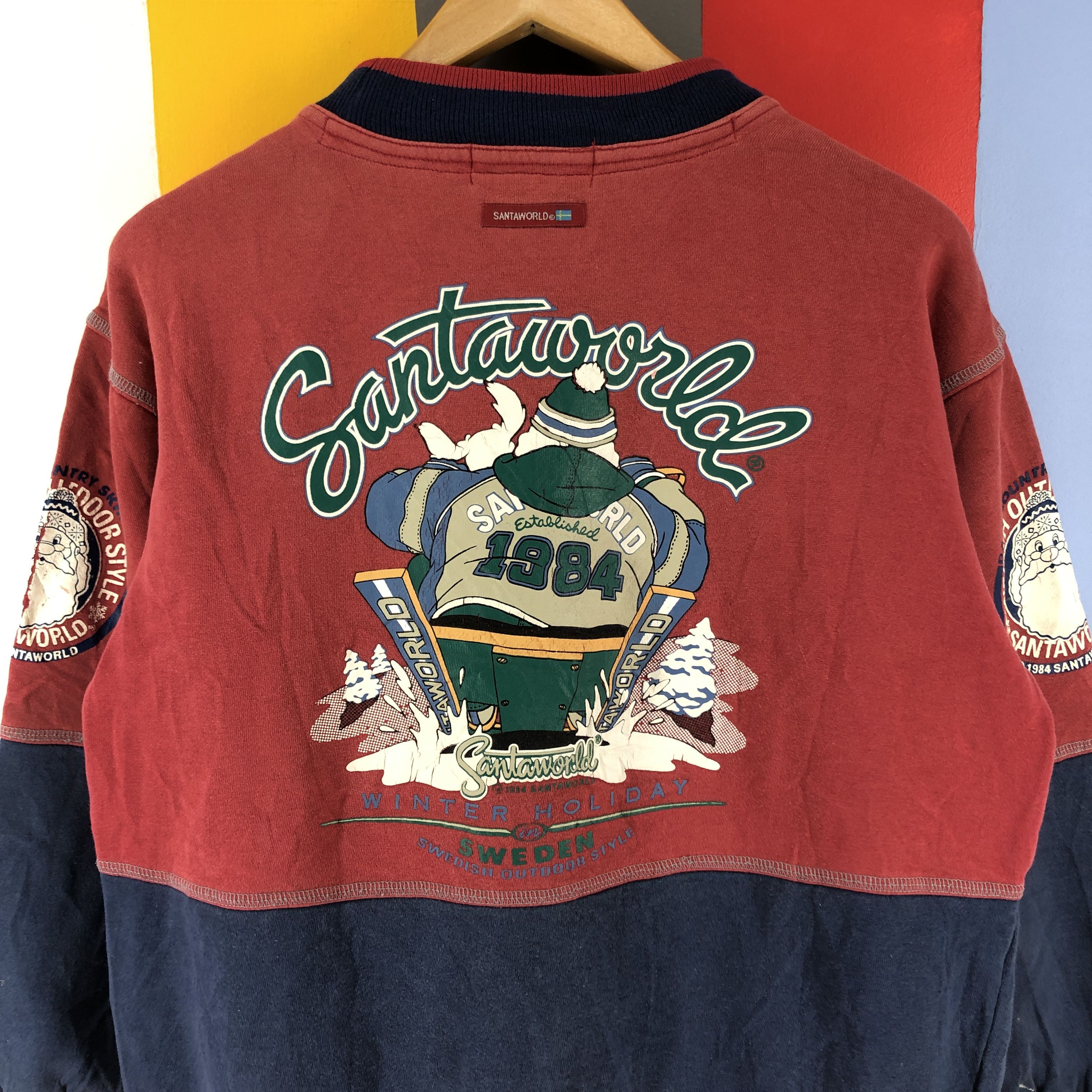 Japanese Brand SANTA WORLD Crew Neck Sweatshirt #0826/AC Size US M / EU 48-50 / 2 - 15 Thumbnail