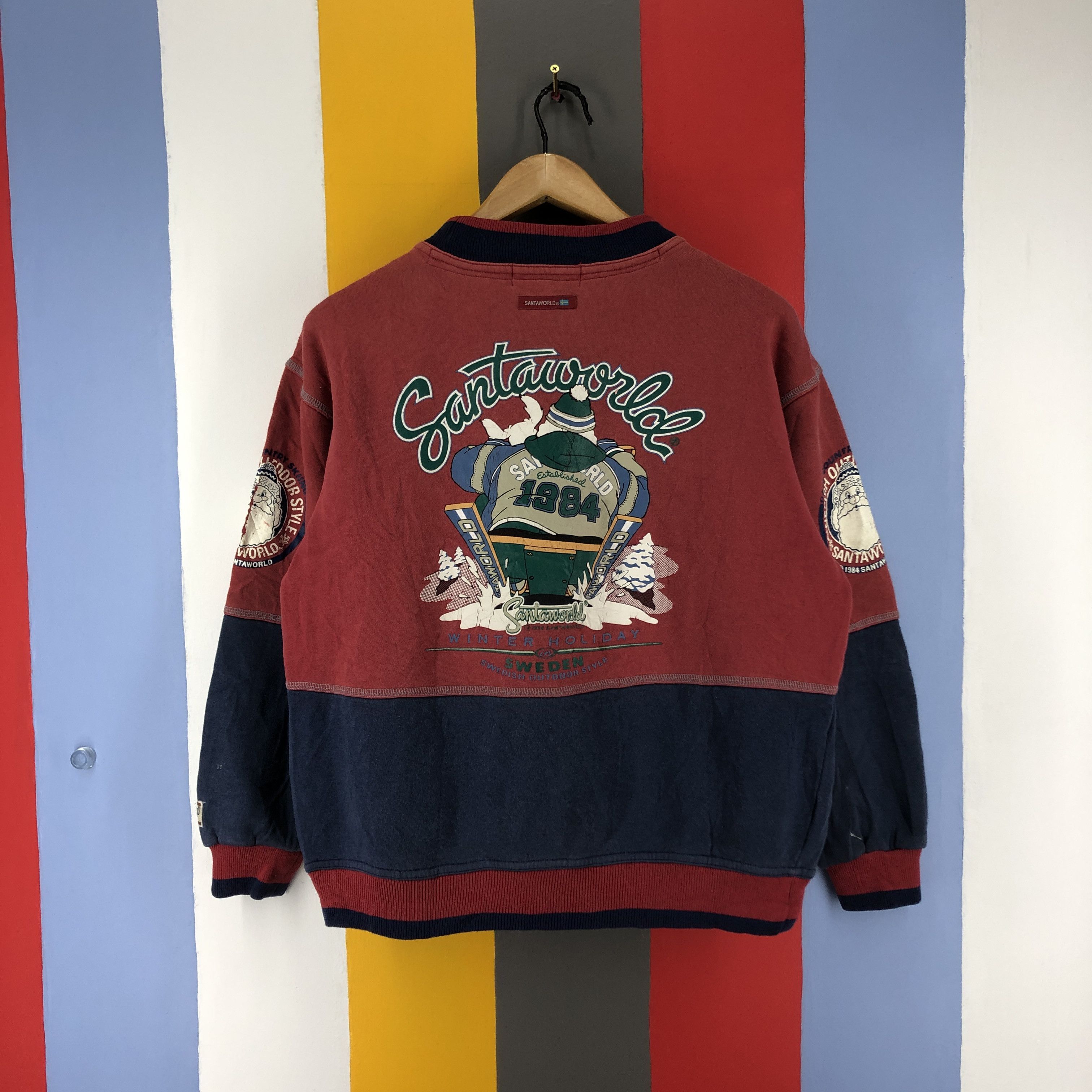Japanese Brand SANTA WORLD Crew Neck Sweatshirt #0826/AC Size US M / EU 48-50 / 2 - 14 Thumbnail
