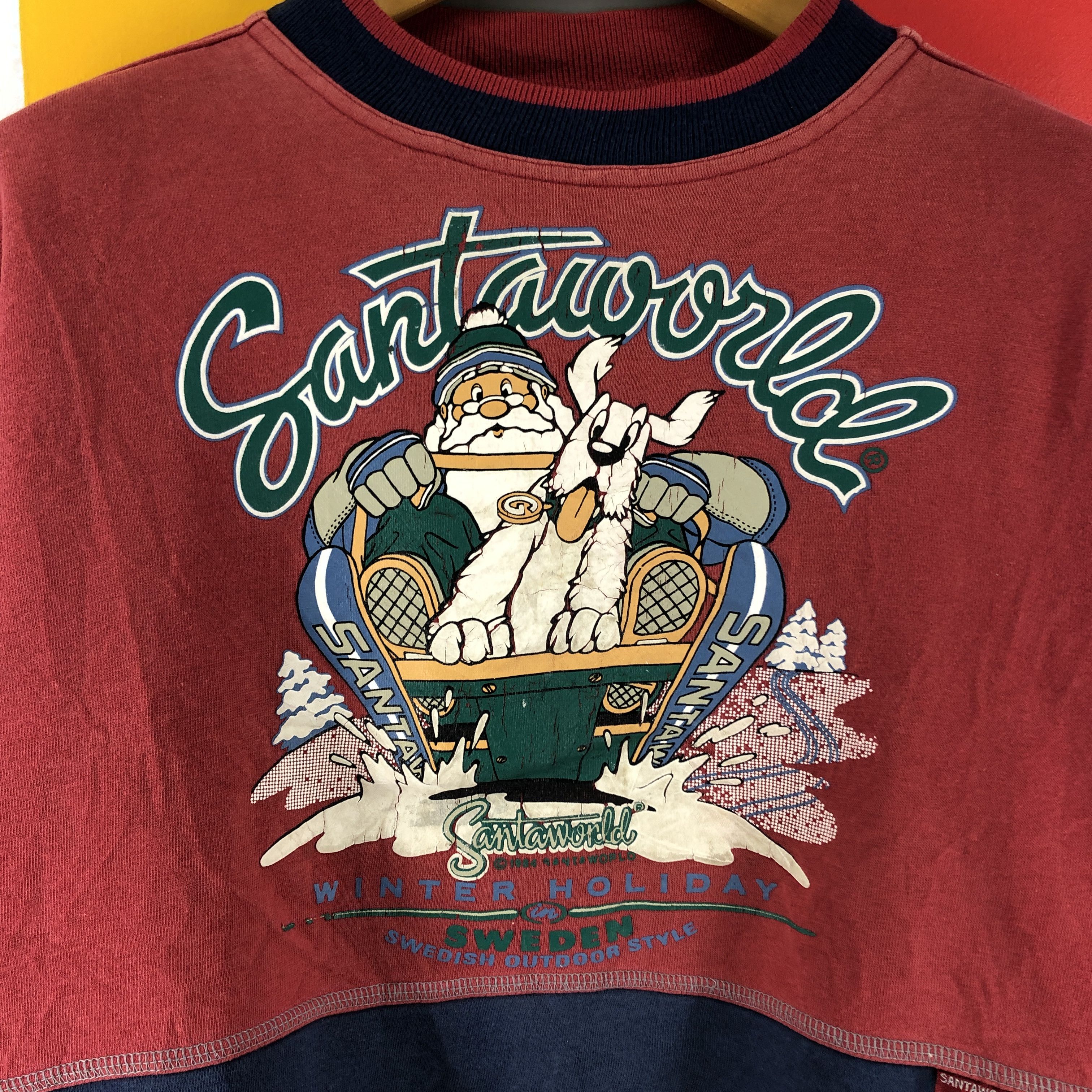 Japanese Brand SANTA WORLD Crew Neck Sweatshirt #0826/AC Size US M / EU 48-50 / 2 - 2 Thumbnail