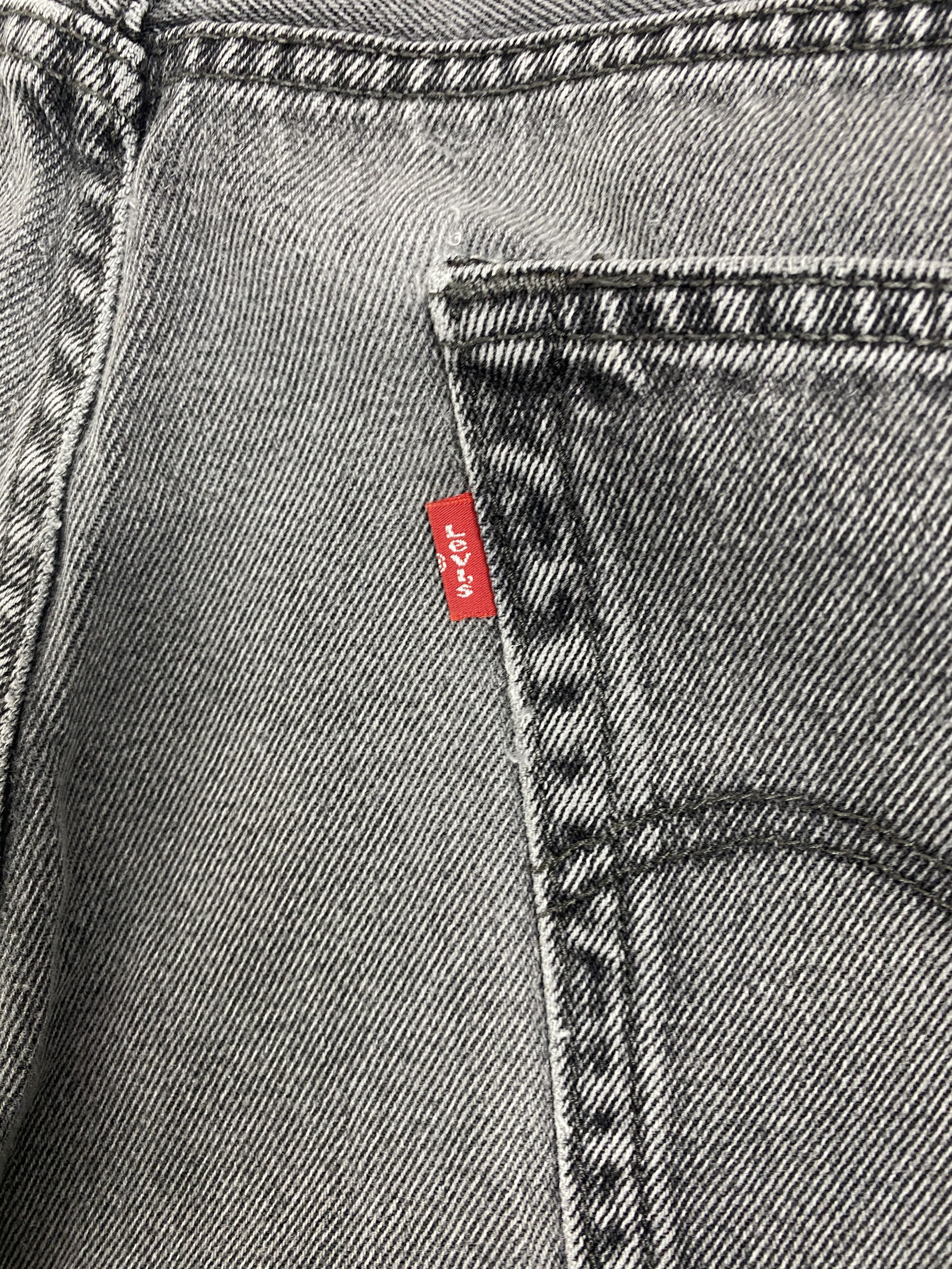 Levi's × Vintage Vintage Levis 550 Distressed Faded Straight Cut Black Jeans Size US 43 - 8 Thumbnail