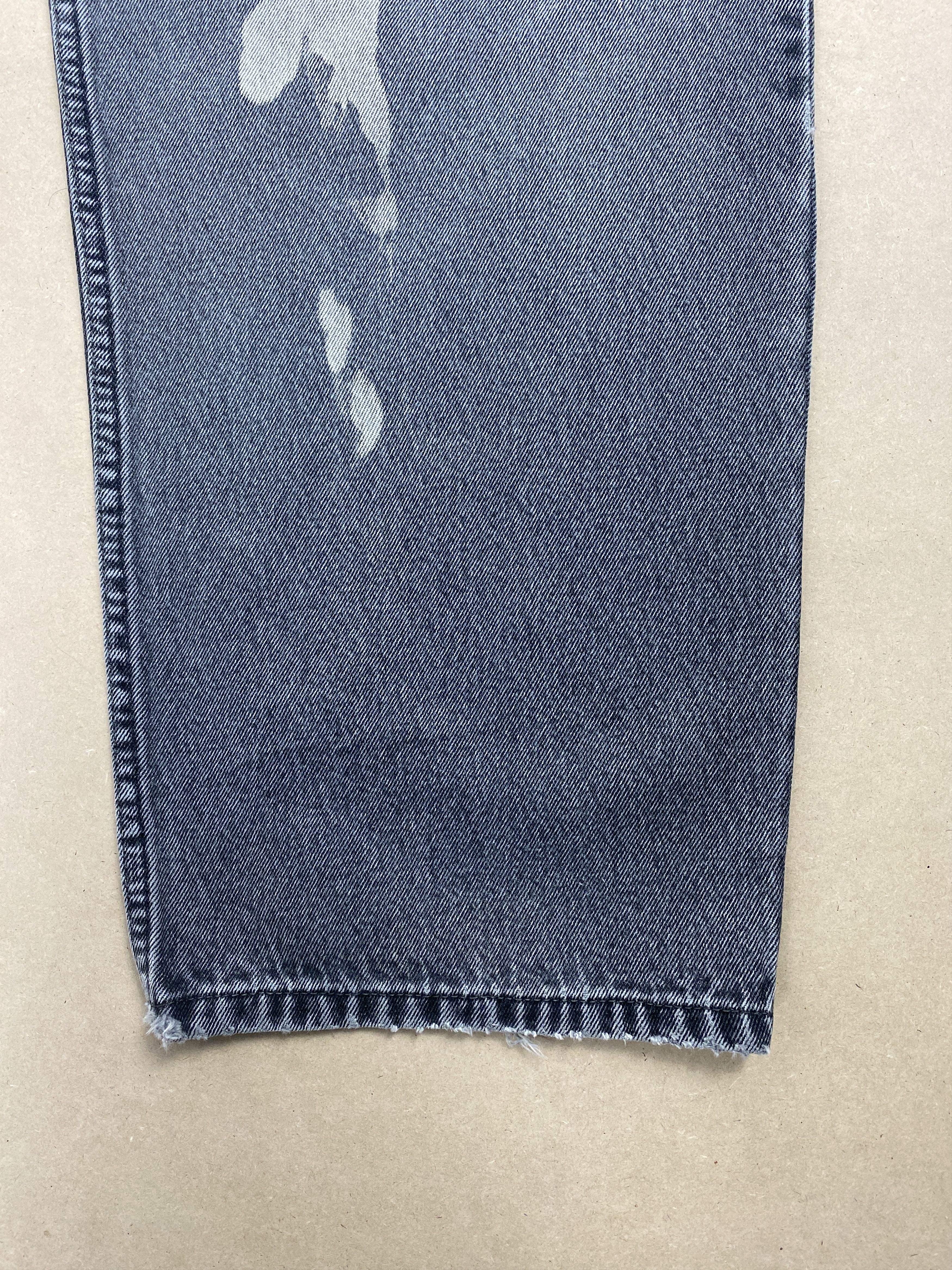 Levi's × Vintage Vintage Levis 550 Distressed Faded Straight Cut Black Jeans Size US 43 - 3 Thumbnail