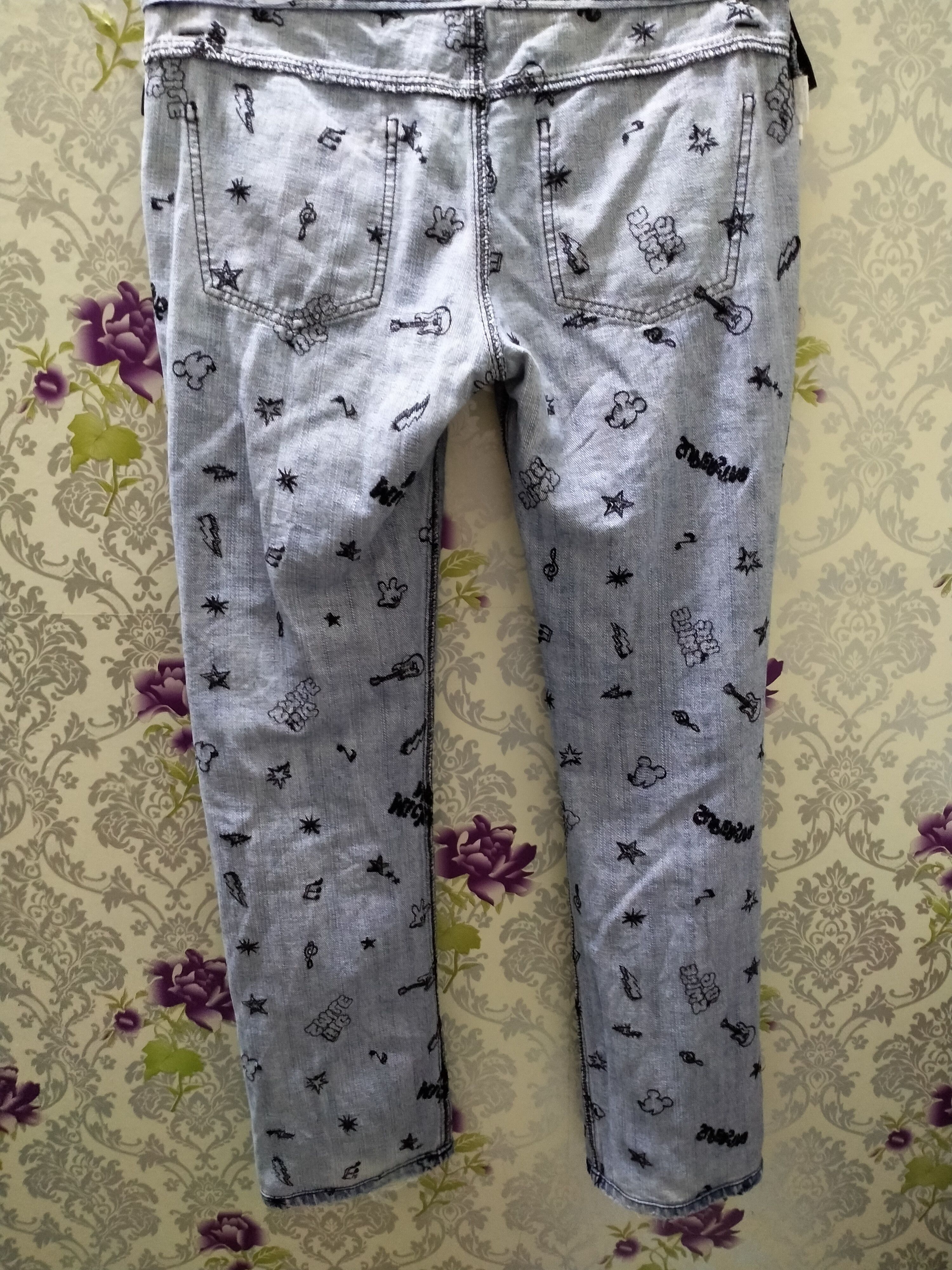 Disney × Hysteric Glamour × Japanese Brand DISNEY JEANS FULLPREME EMBROIDERED MULTI LOGO Size US 35 - 18 Thumbnail