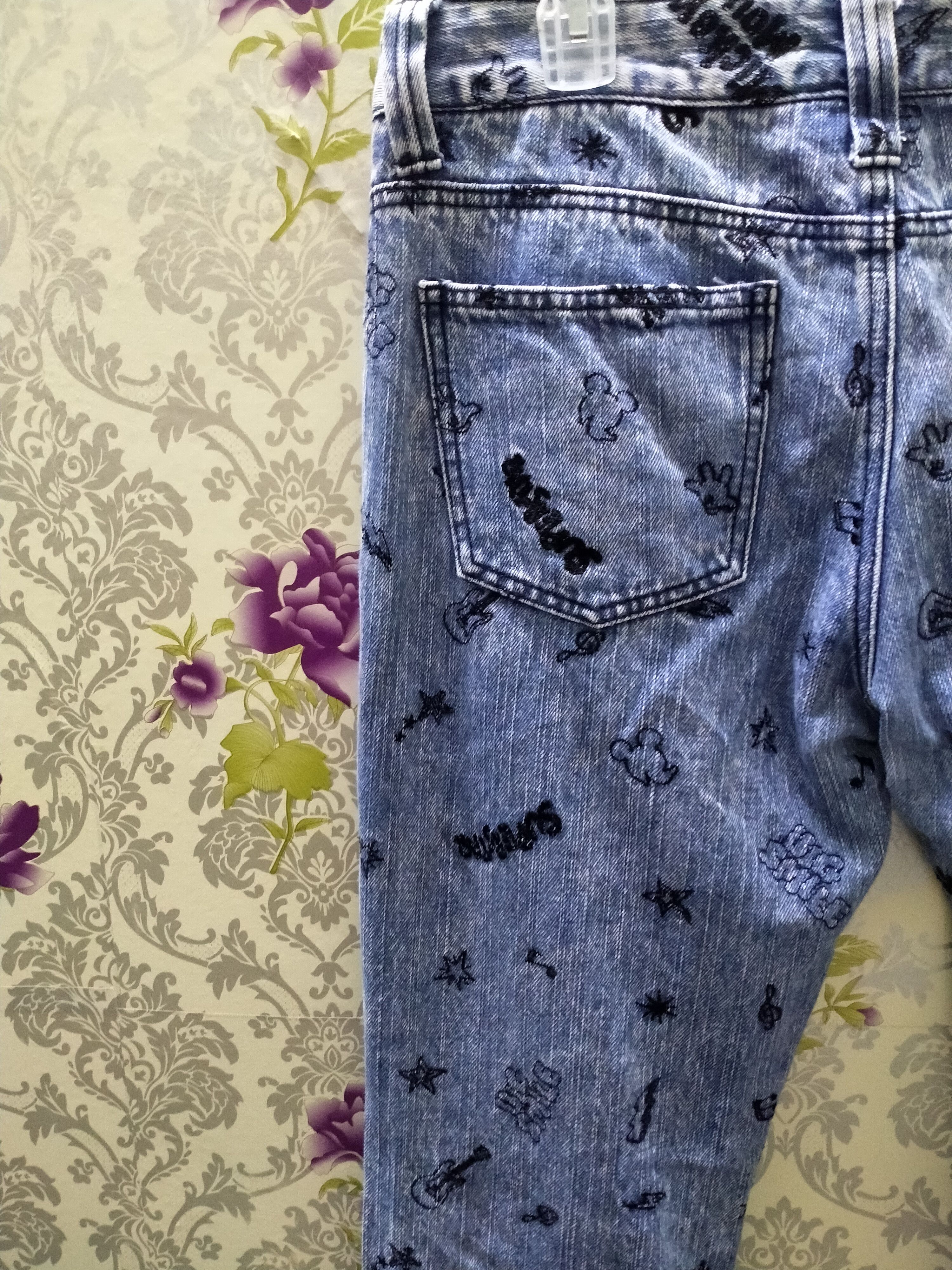 Disney × Hysteric Glamour × Japanese Brand DISNEY JEANS FULLPREME EMBROIDERED MULTI LOGO Size US 35 - 13 Thumbnail