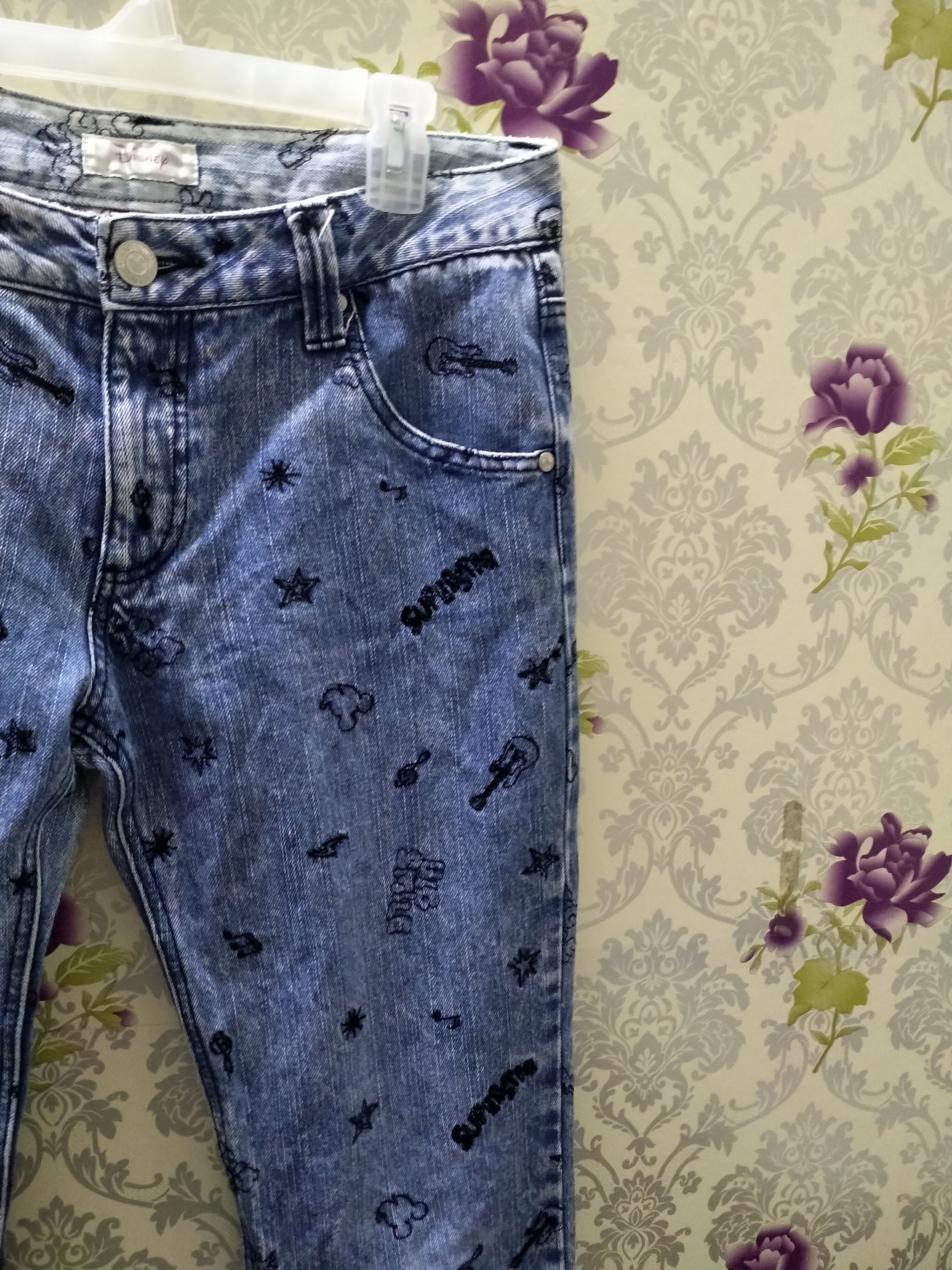 Disney × Hysteric Glamour × Japanese Brand DISNEY JEANS FULLPREME EMBROIDERED MULTI LOGO Size US 35 - 4 Thumbnail