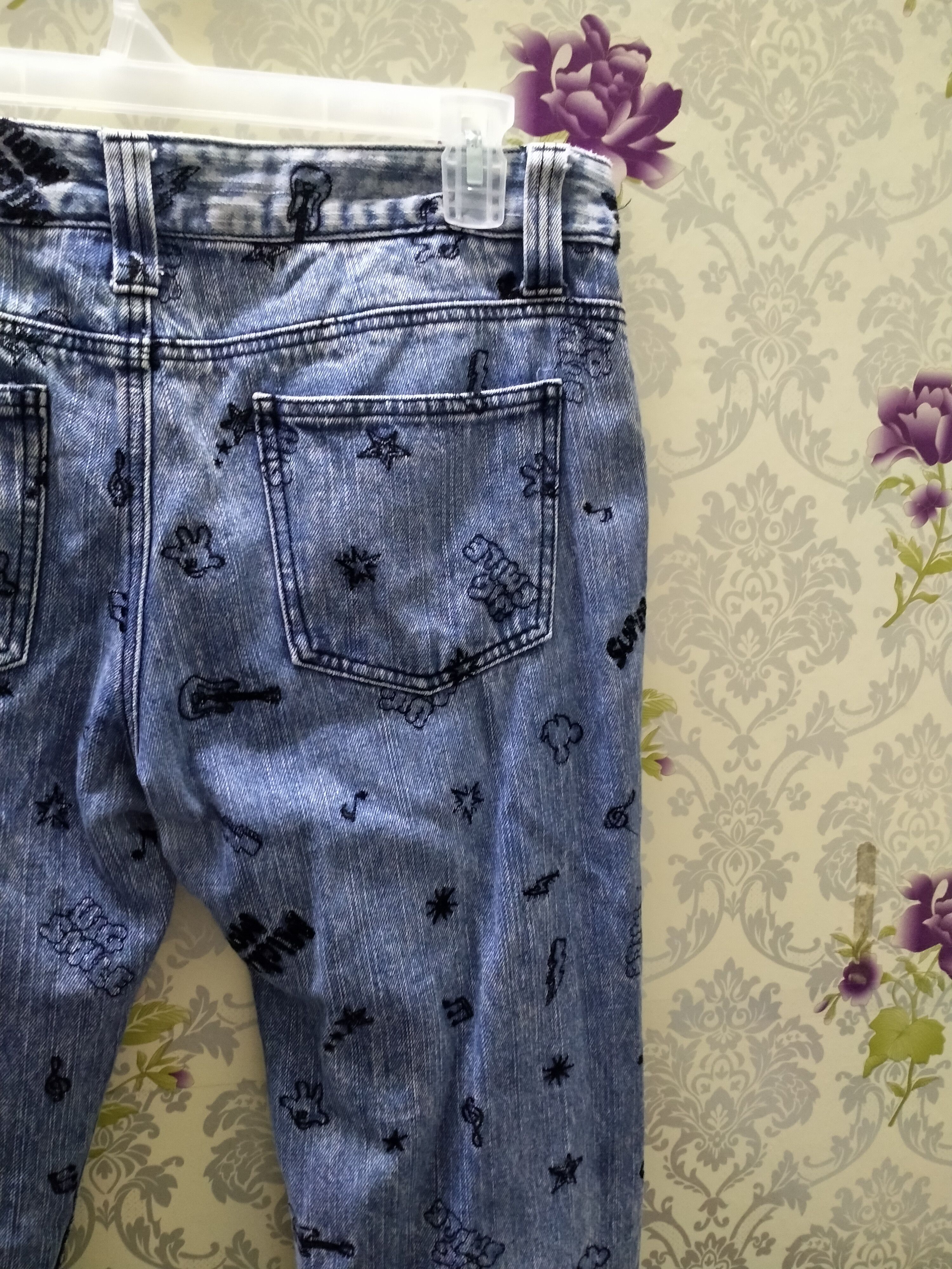 Disney × Hysteric Glamour × Japanese Brand DISNEY JEANS FULLPREME EMBROIDERED MULTI LOGO Size US 35 - 14 Thumbnail