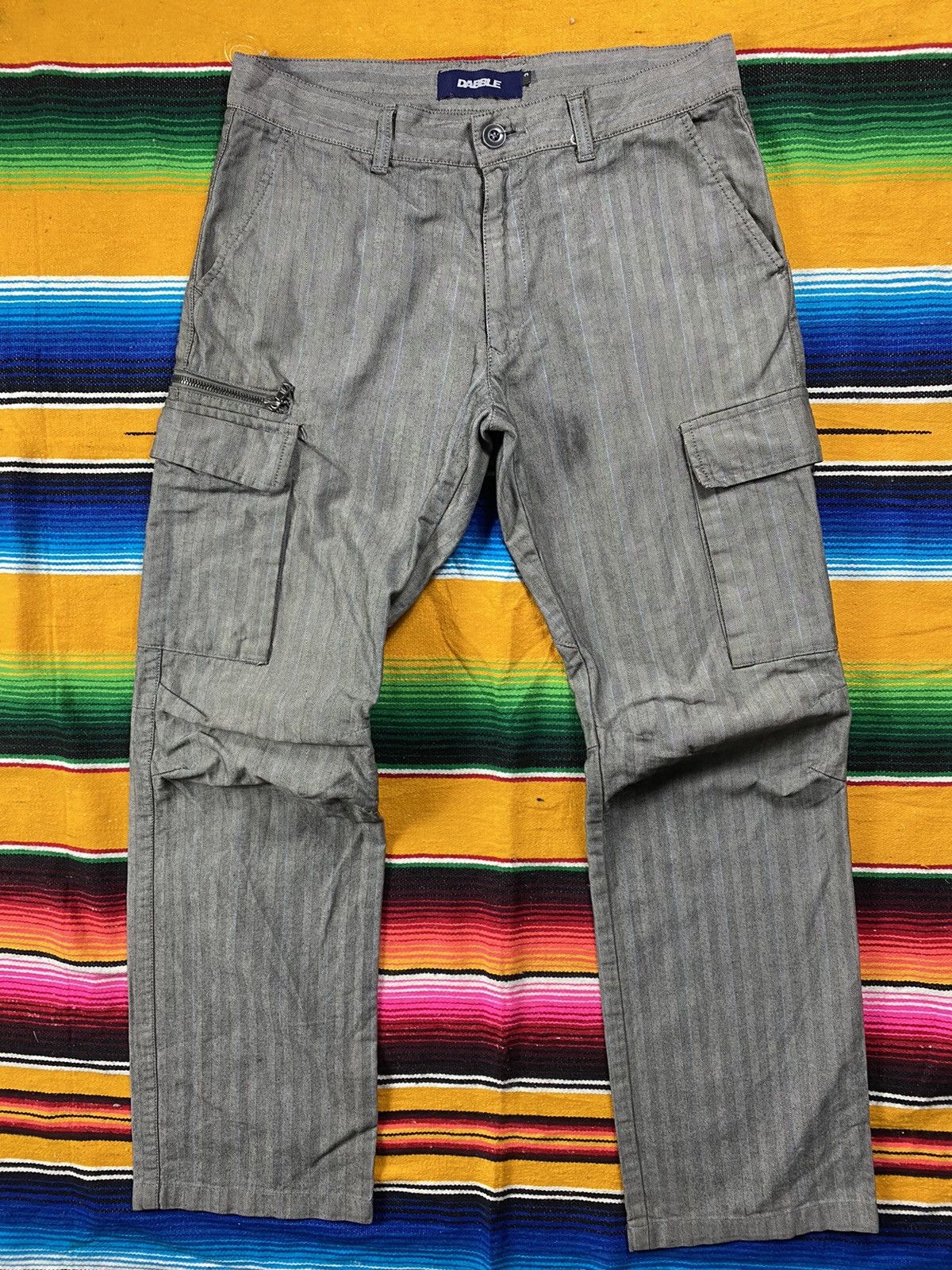 Japanese Brand Herringbone Twill Cargo Multipocket By Dabble Size US 31 - 1 Thumbnail