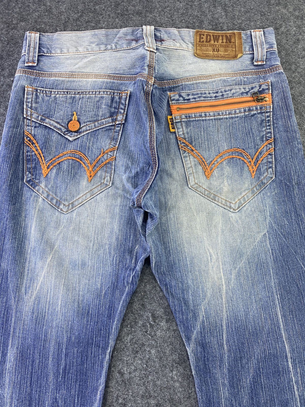 Edwin Edwin XV Distress Blue Wash Denim - J833 Size US 36 / EU 52 - 11 Thumbnail