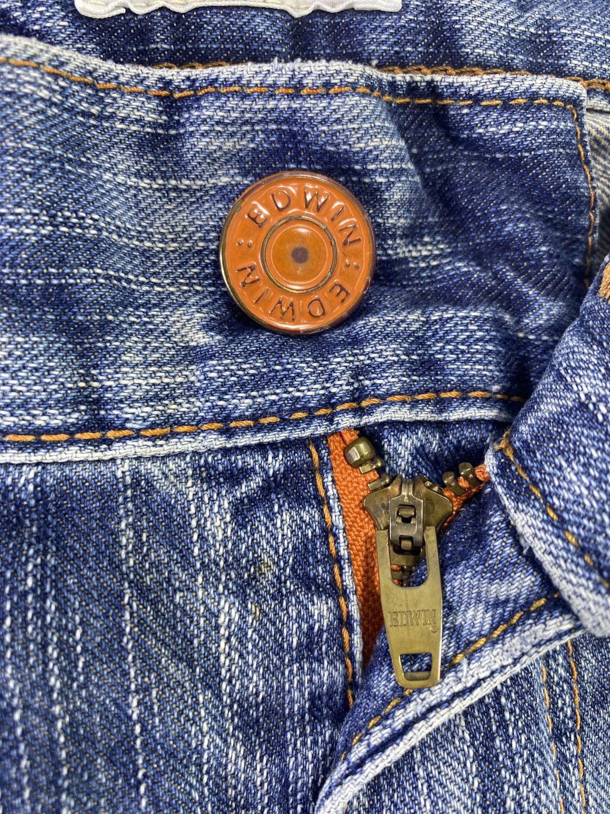 Edwin Edwin XV Distress Blue Wash Denim - J833 Size US 36 / EU 52 - 4 Thumbnail