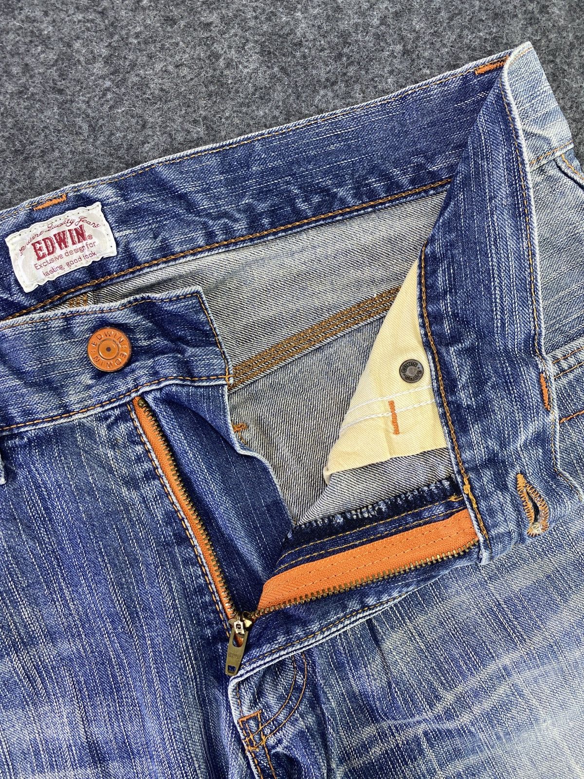 Edwin Edwin XV Distress Blue Wash Denim - J833 Size US 36 / EU 52 - 3 Thumbnail