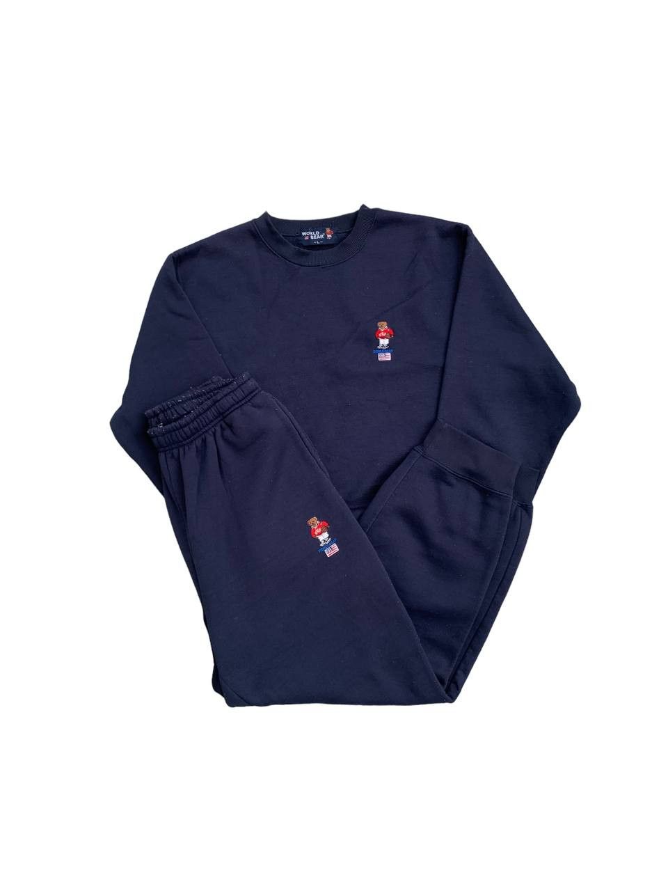 Japanese Brand Vintage World Bear Polo Embroidery Sweatsuit Jogger Set Size US M / EU 48-50 / 2 - 1 Thumbnail