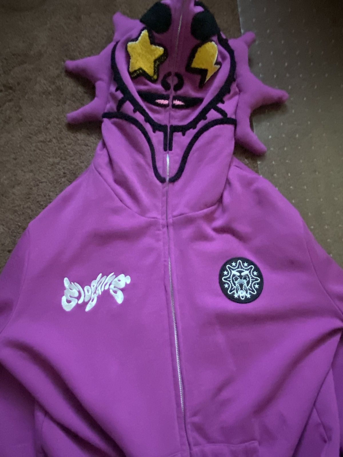 Glo Gang Glo Man Zip Hoodie (Purple) | Grailed