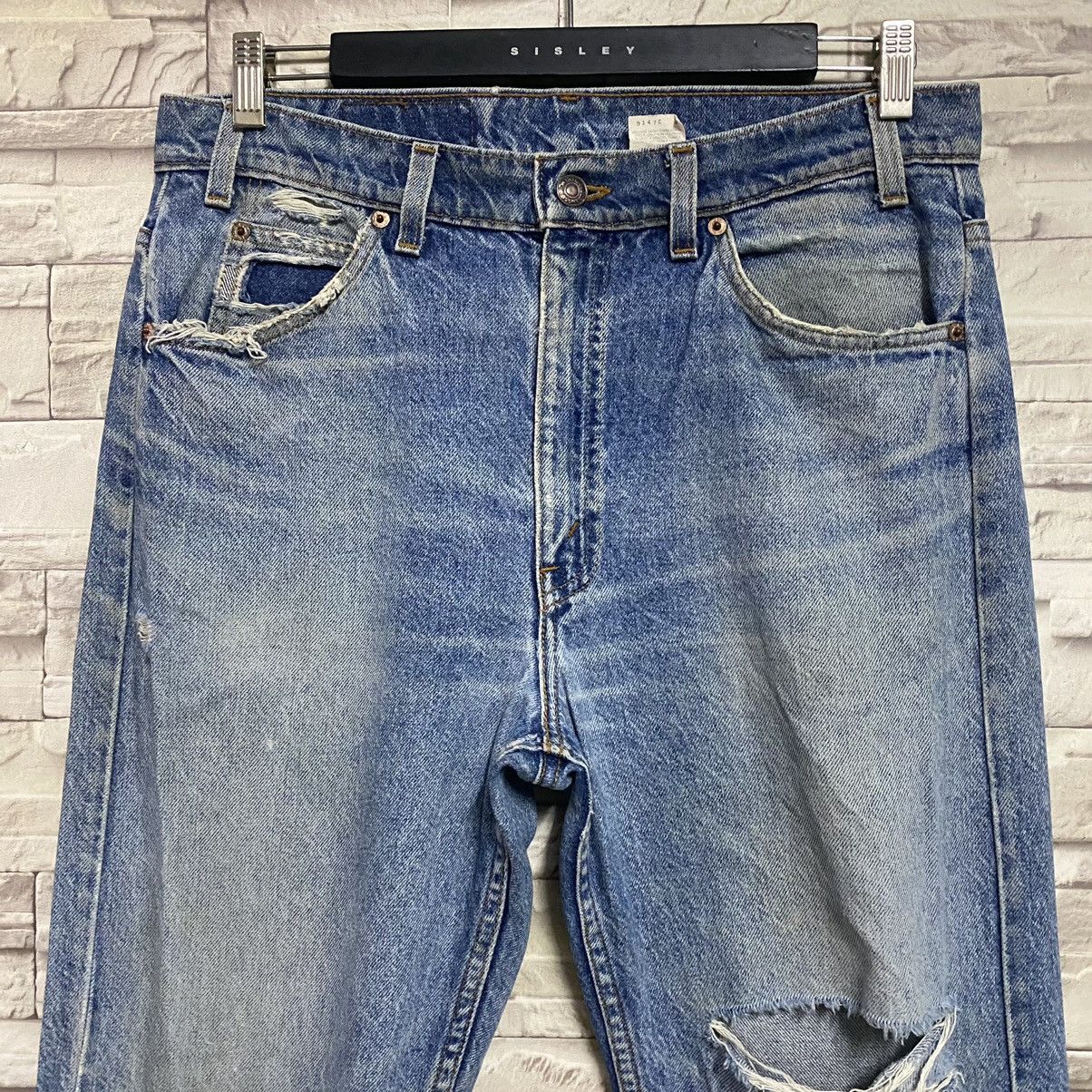 Levi's Vintage 90s Levis 505 Orangetab Distressed Jeans 34x31 Size US 34 / EU 50 - 5 Thumbnail