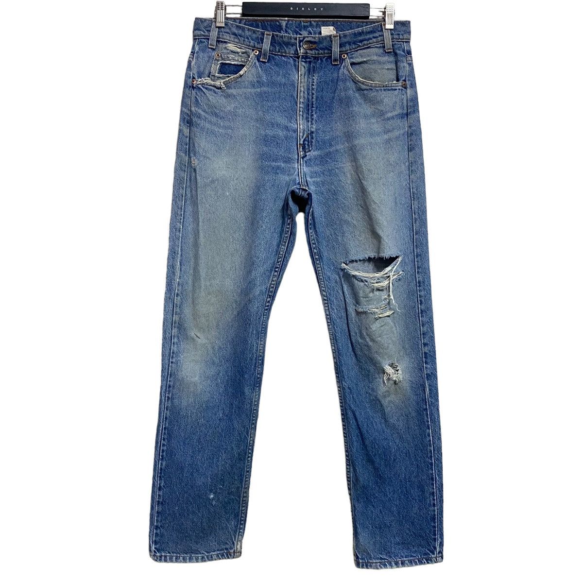 Levi's Vintage 90s Levis 505 Orangetab Distressed Jeans 34x31 Size US 34 / EU 50 - 2 Thumbnail