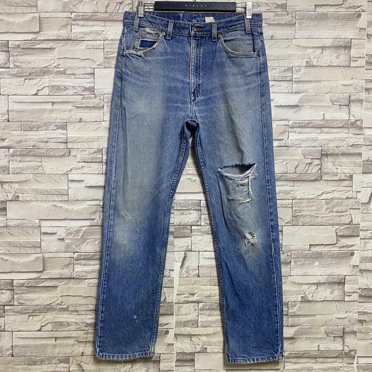 Levi's Vintage 90s Levis 505 Orangetab Distressed Jeans 34x31 Size US 34 / EU 50 - 4 Thumbnail