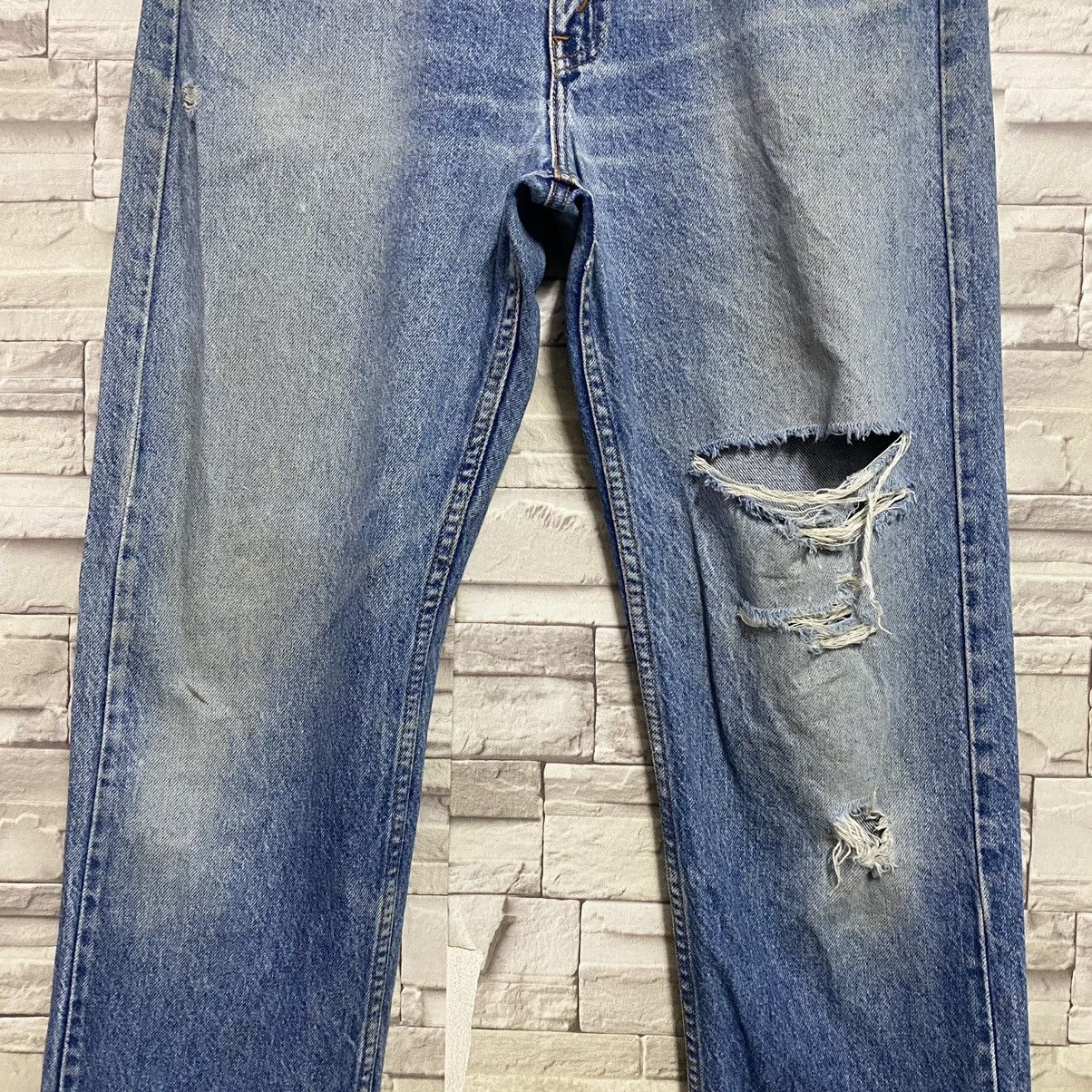 Levi's Vintage 90s Levis 505 Orangetab Distressed Jeans 34x31 Size US 34 / EU 50 - 6 Thumbnail