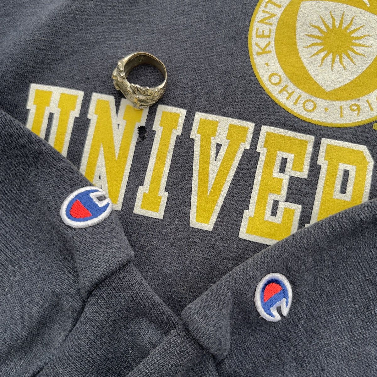 Vintage KENT STATE UNIVERSITY Champion Double C Hoodie