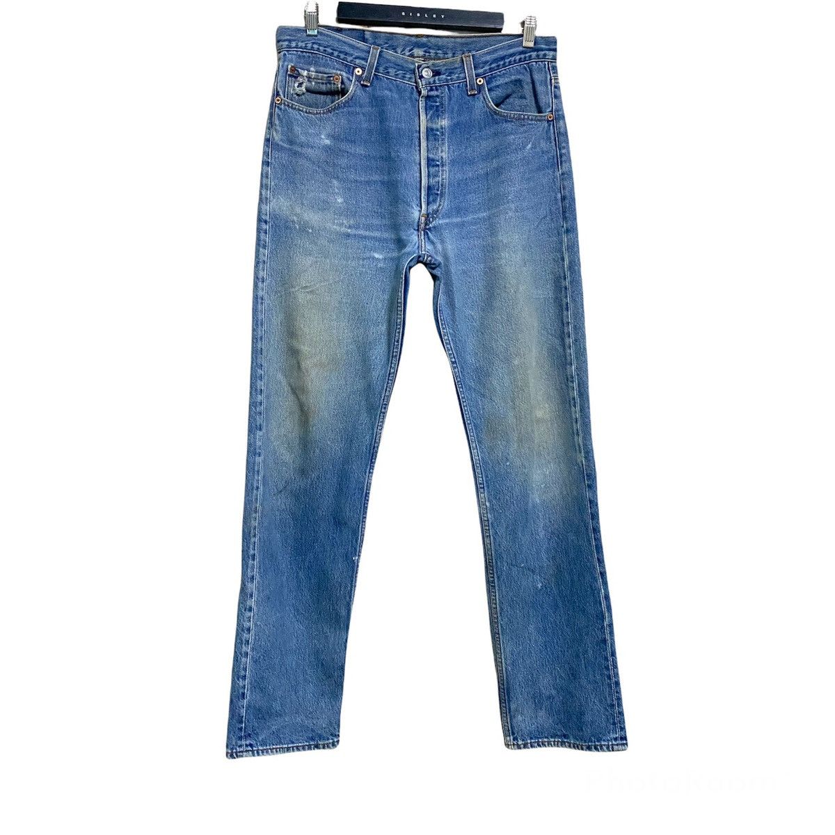 Levi's Vintage 90s Levis 501xx Distressed Jeans 34x33 Made in USA Size US 34 / EU 50 - 1 Thumbnail