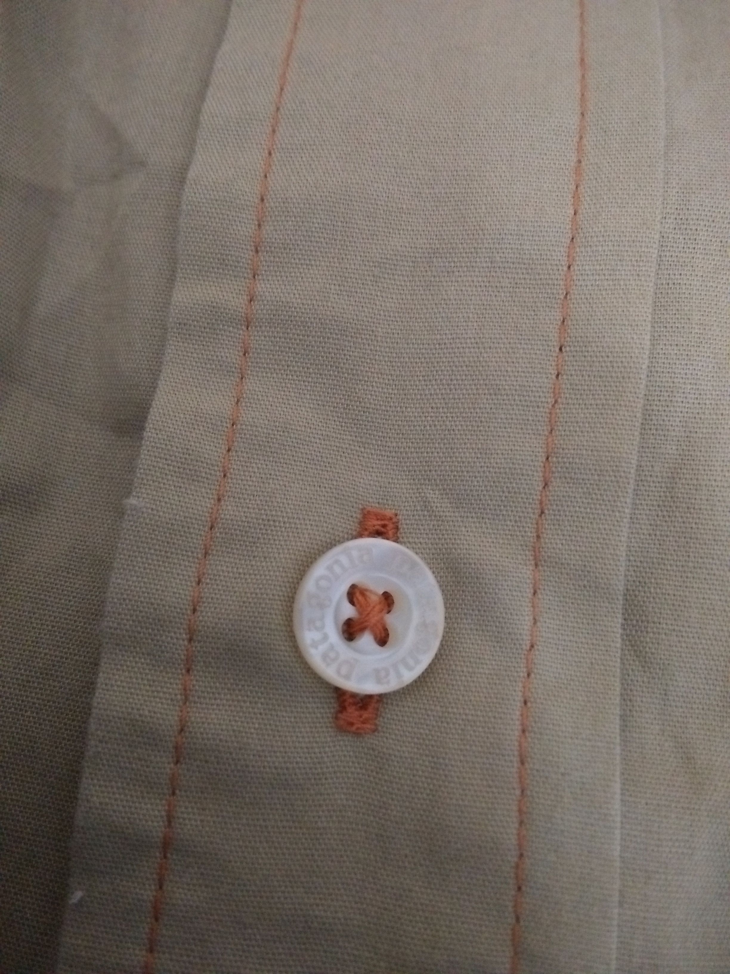 Patagonia × Vintage VTG PATAGONIA ORANGE STITCH SHIRT BUTTON (A995) Size US L / EU 52-54 / 3 - 4 Thumbnail