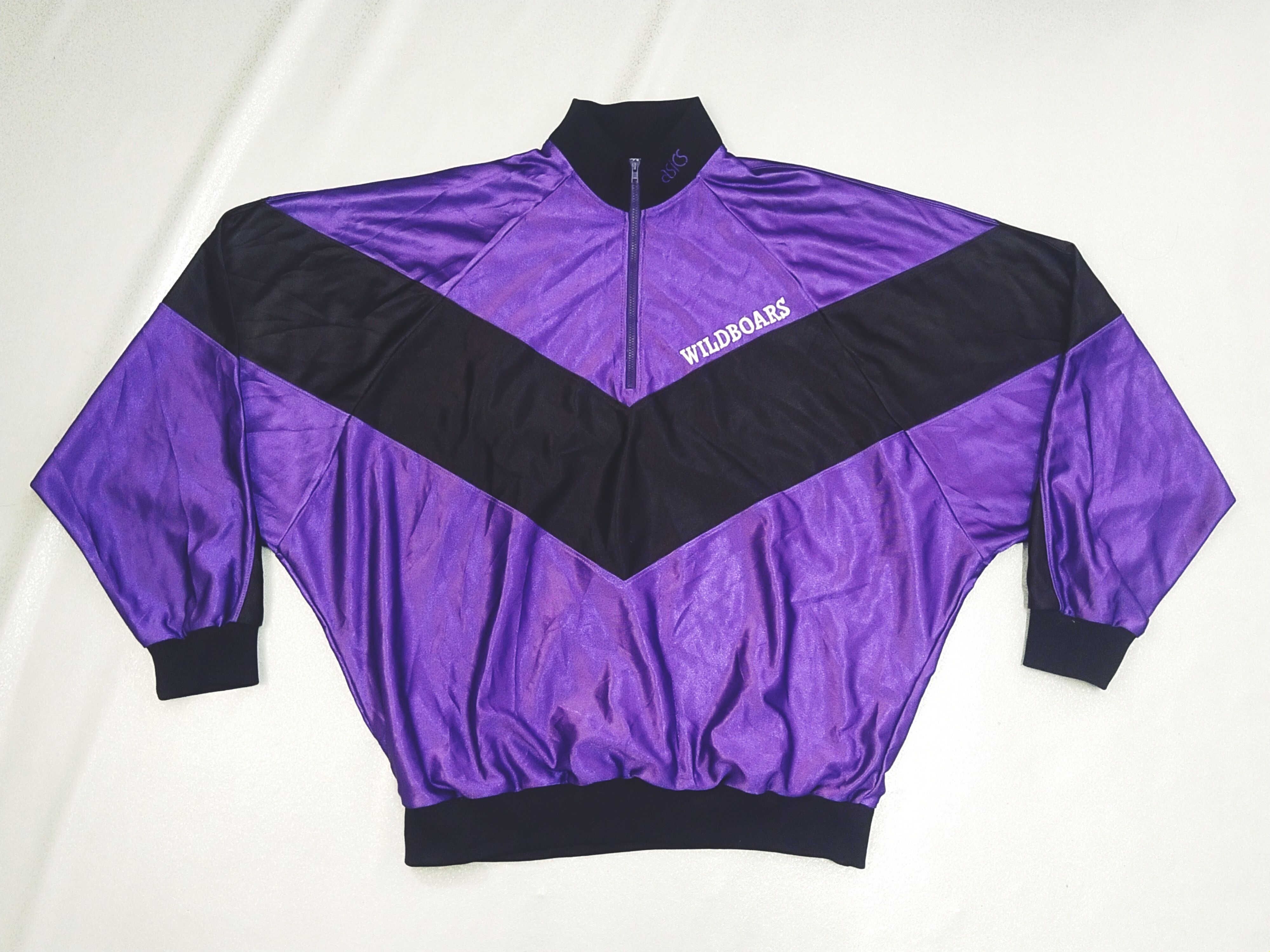 Asics 🔥 Vintage Asics Wildboars Meiji Half Zipper Windbreaker Size US XXL / EU 58 / 5 - 2 Thumbnail