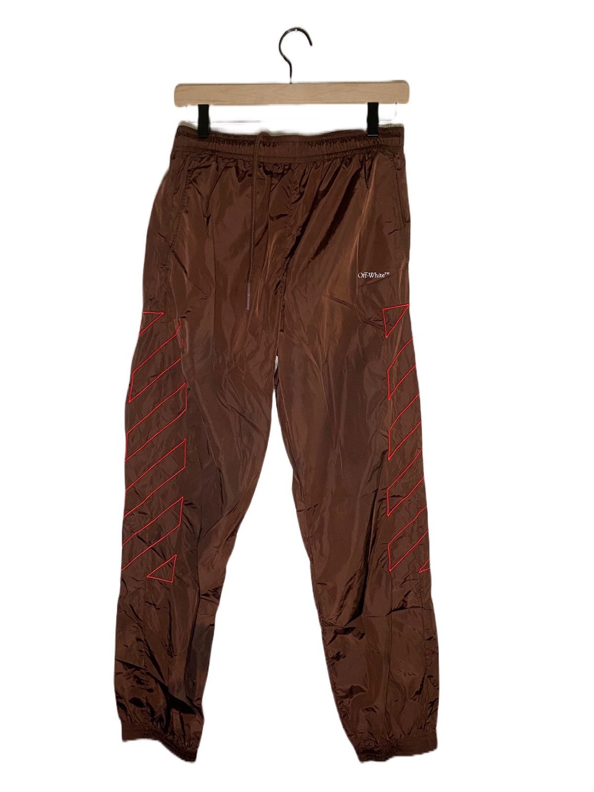 OFF WHITE Brown Nylon Pants