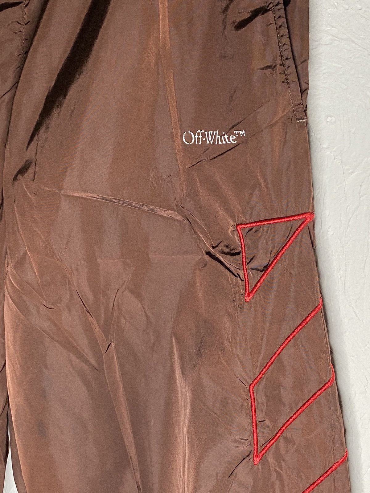 Off-White OFF WHITE Brown Nylon Pants Size US 32 / EU 48 - 2 Thumbnail
