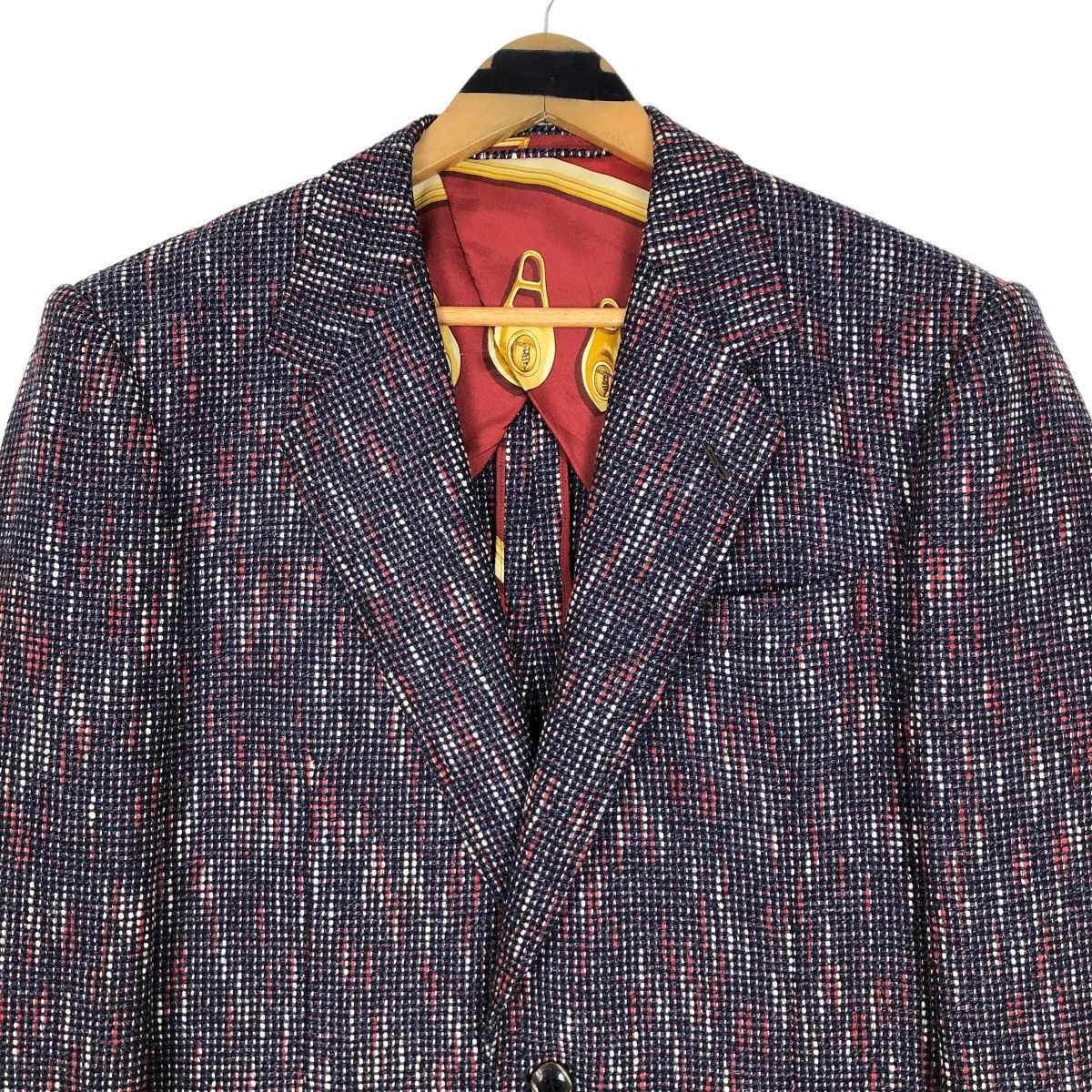 Vintage Trussardi Single Breasted Wool Tweed Coat