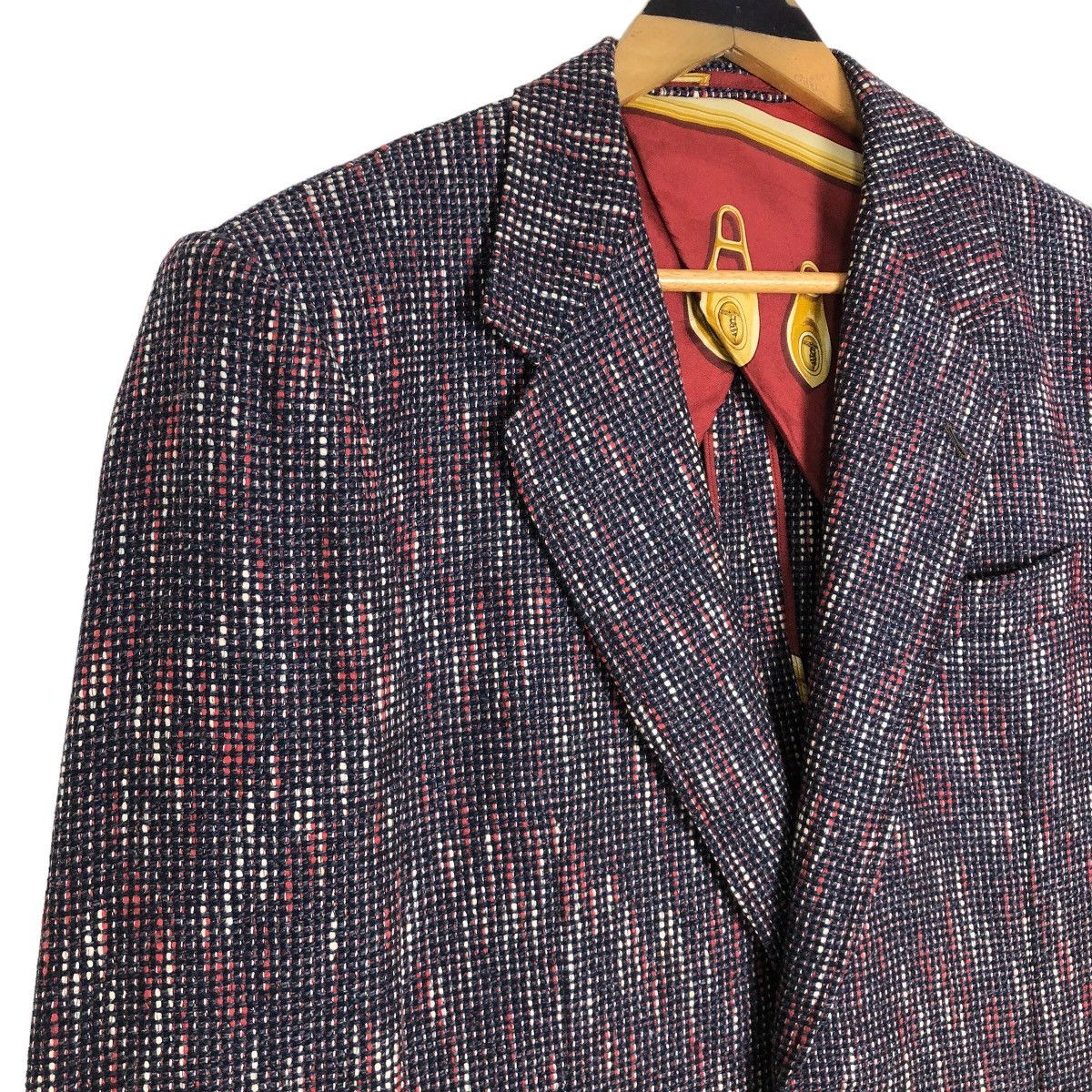 Vintage Trussardi Single Breasted Wool Tweed Coat