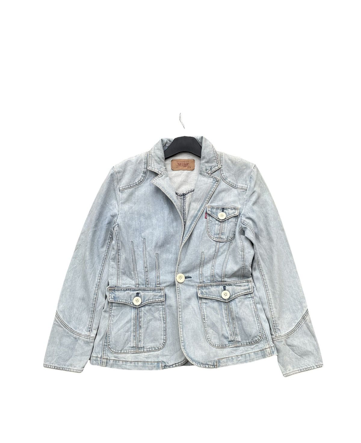 Levi's Vintage Levis 78552 2003 Aging Faded Denim Jacket Size US S / EU 44-46 / 1 - 1 Thumbnail