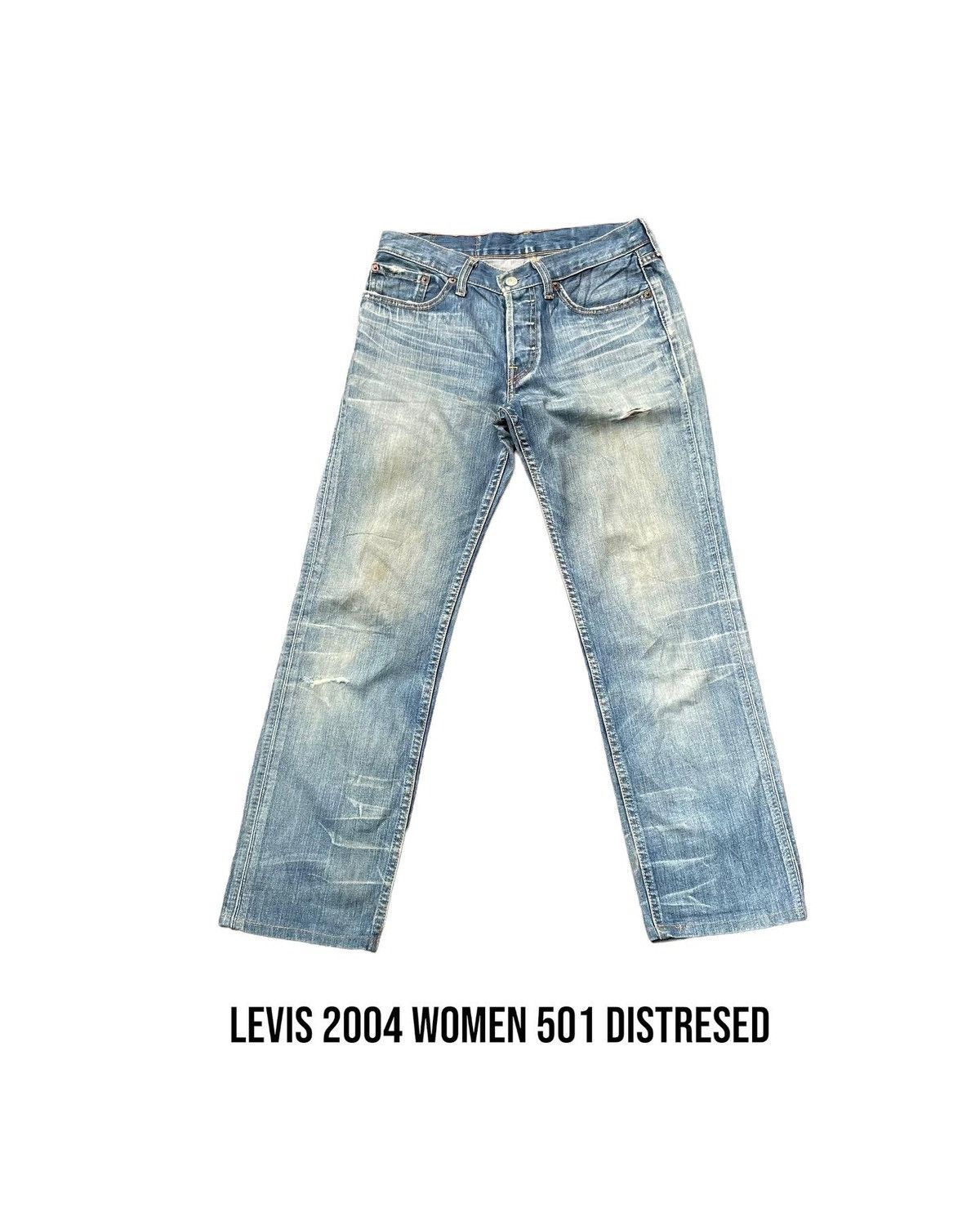 Vintage 2004 Levis Women 501 Distresed