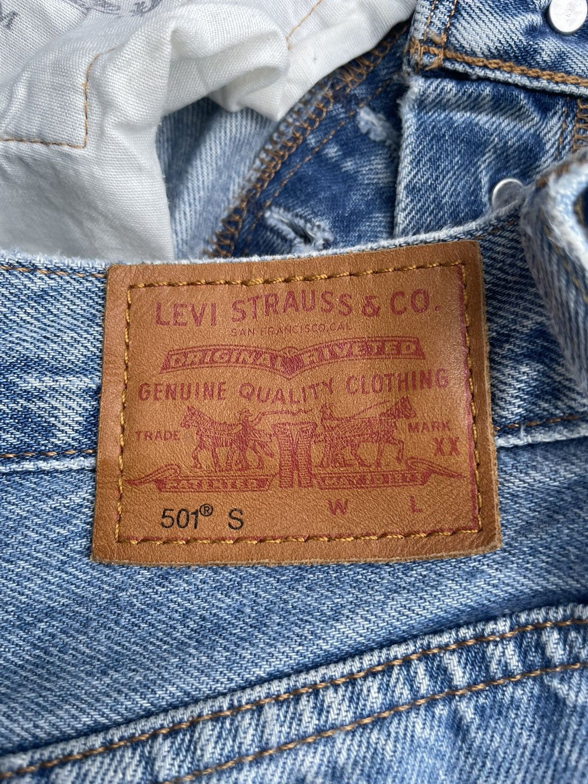 Levi's Levis 501 E Skinny Distresed Denim Size US 29 - 13 Thumbnail