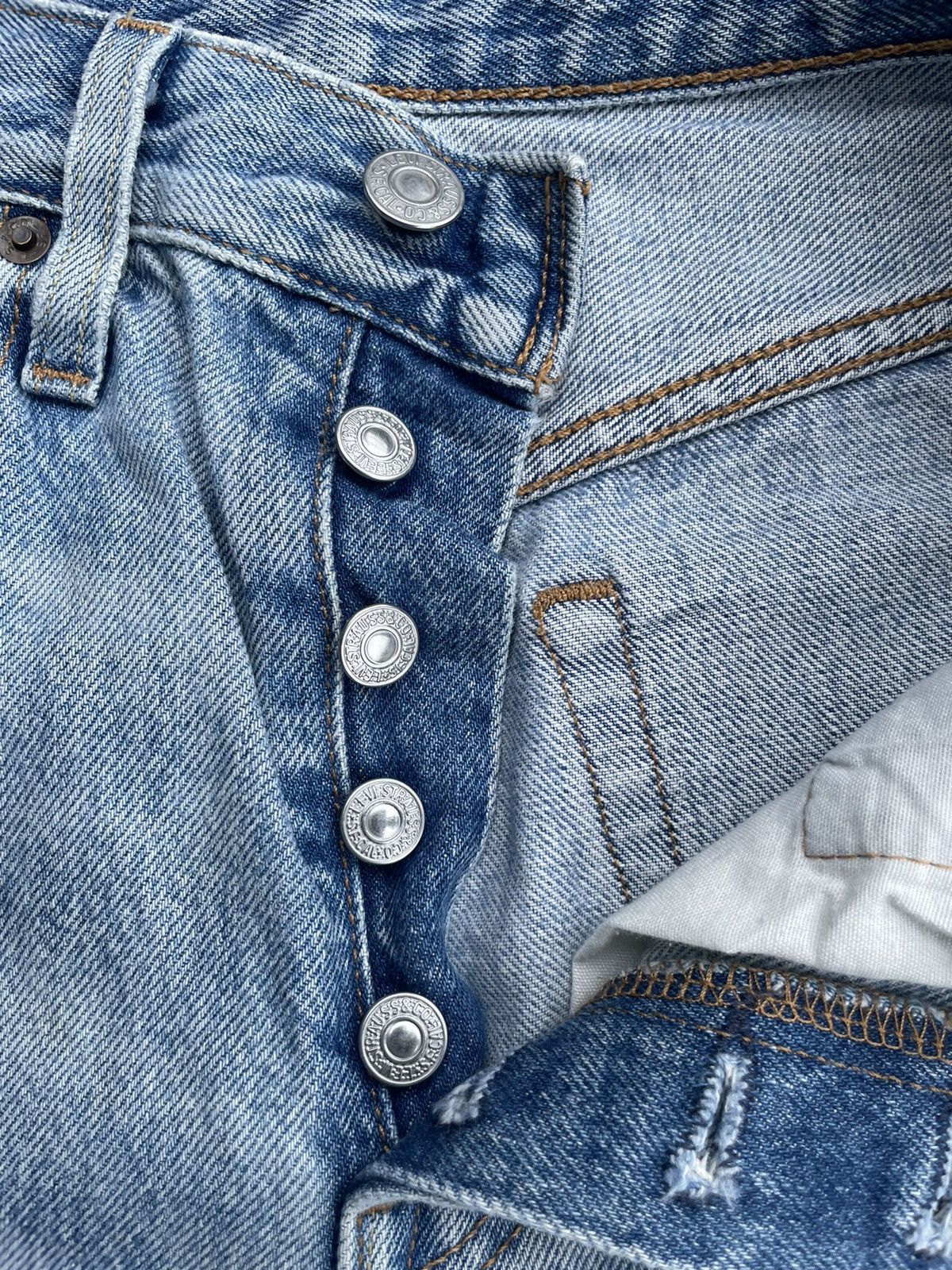 Levi's Levis 501 E Skinny Distresed Denim Size US 29 - 21 Thumbnail