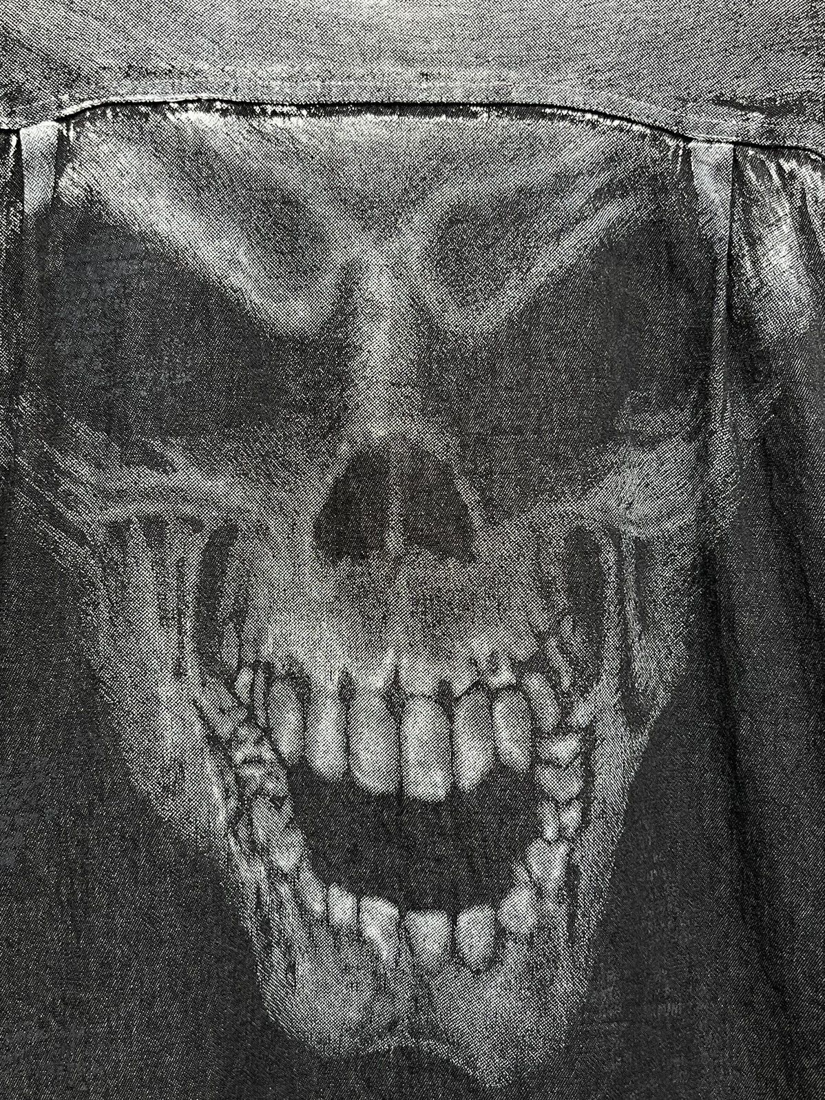 Japanese Brand 💀NYLAUS Punk Big SKULL Print Short Sleeve Shirt Size US M / EU 48-50 / 2 - 3 Thumbnail