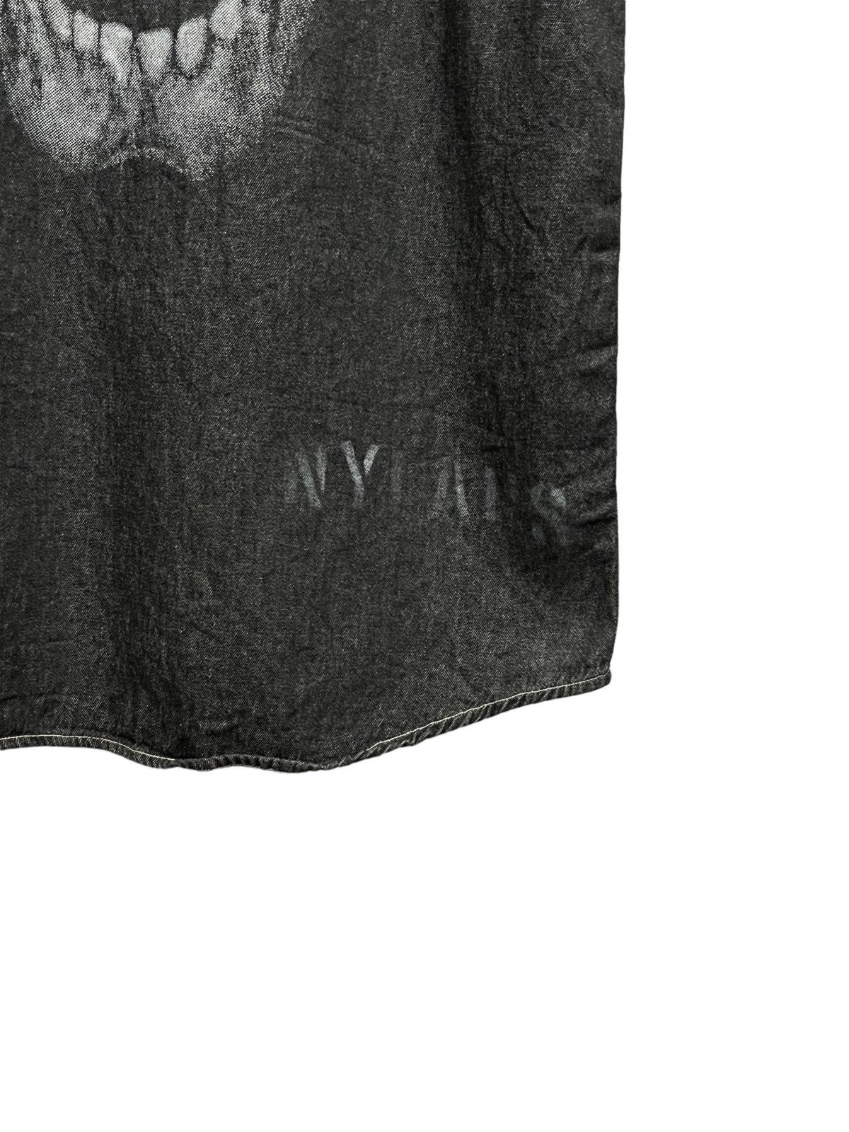 Japanese Brand 💀NYLAUS Punk Big SKULL Print Short Sleeve Shirt Size US M / EU 48-50 / 2 - 4 Thumbnail