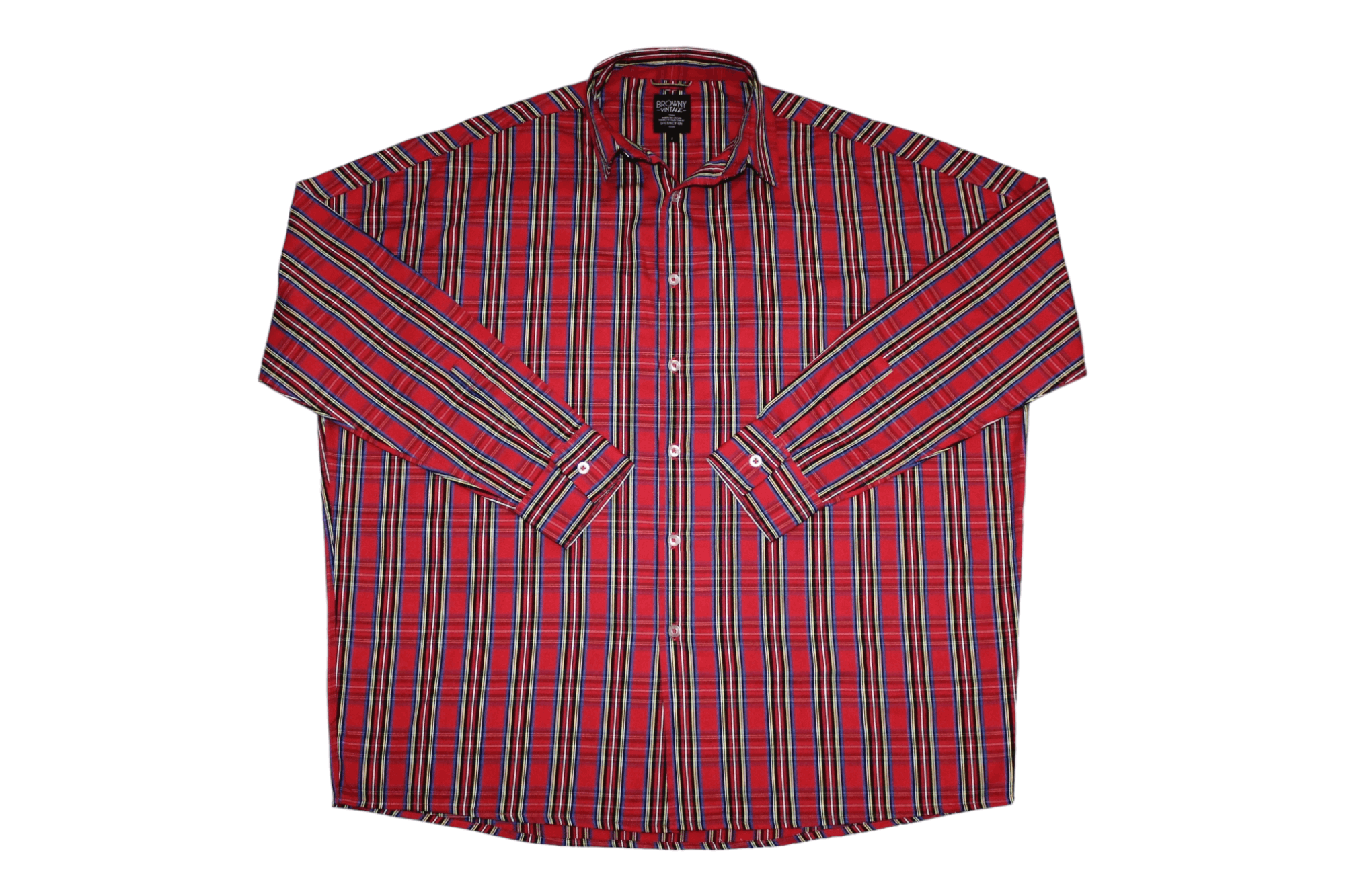 VTG 🔥 BROWNY Japan Tartan Oversized Baggy Shirt