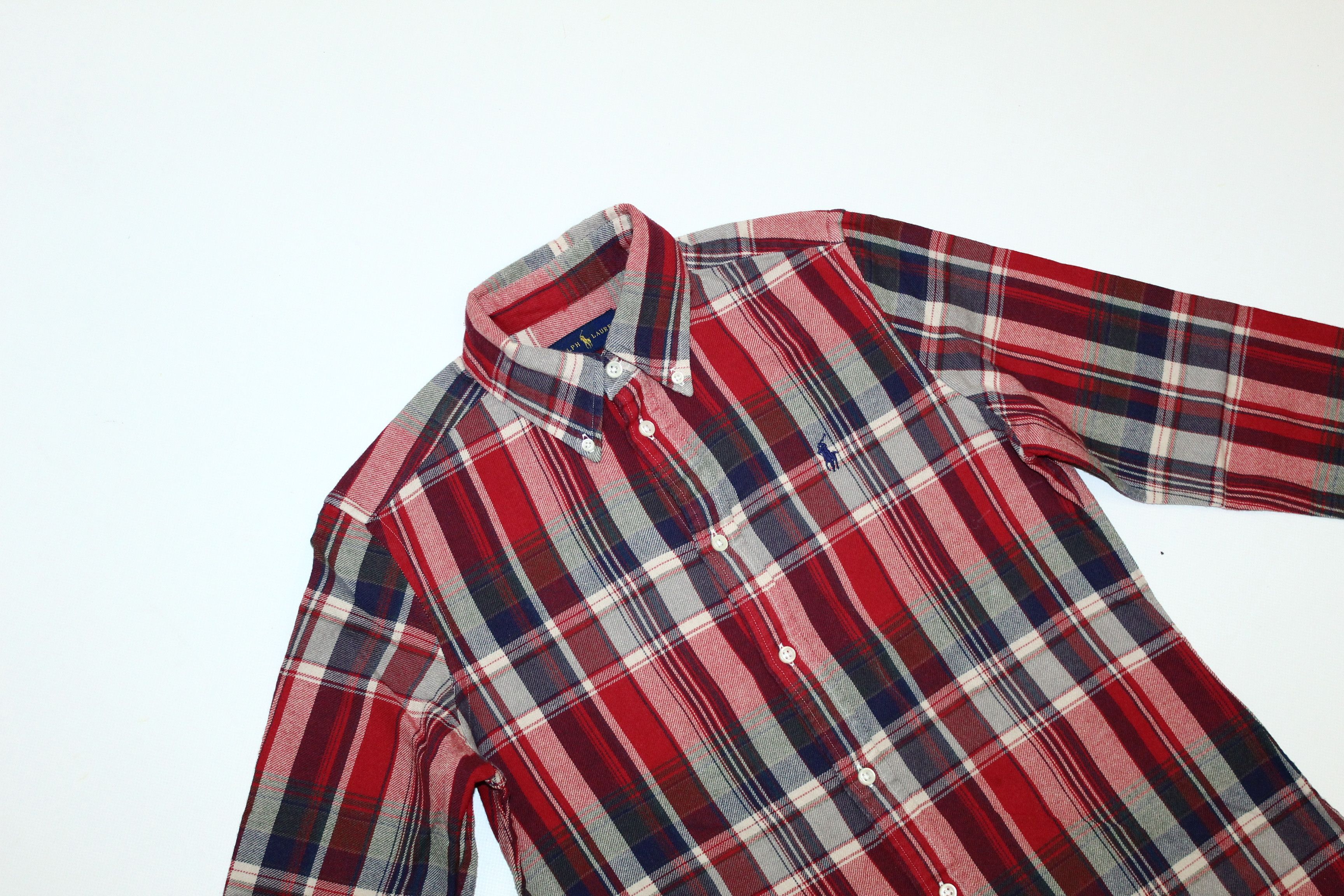 Flannel 💥Ralph Lauren Classic Fit Madras Rugged Flannel Shirt Size US S / EU 44-46 / 1 - 3 Thumbnail