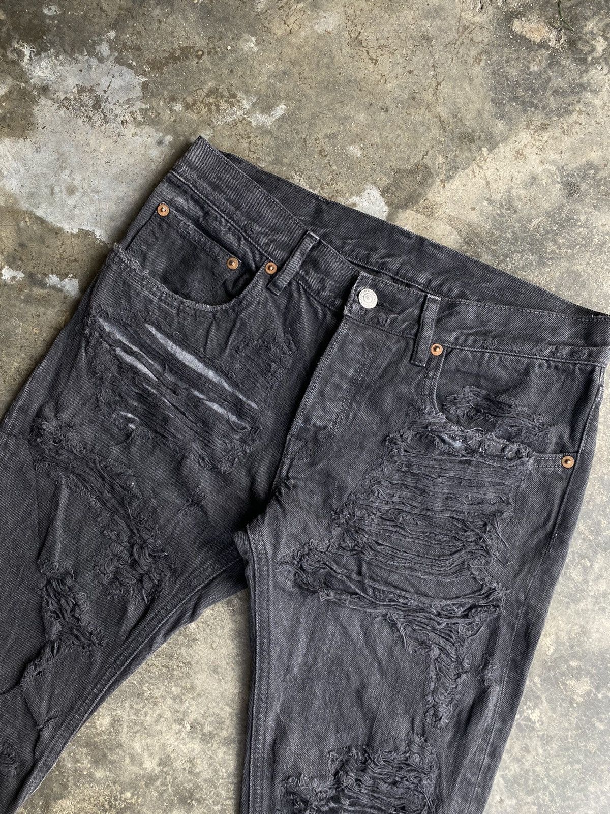 Designer × Japanese Brand RNA Destroyed Jeans Size US 30 / EU 46 - 4 Thumbnail
