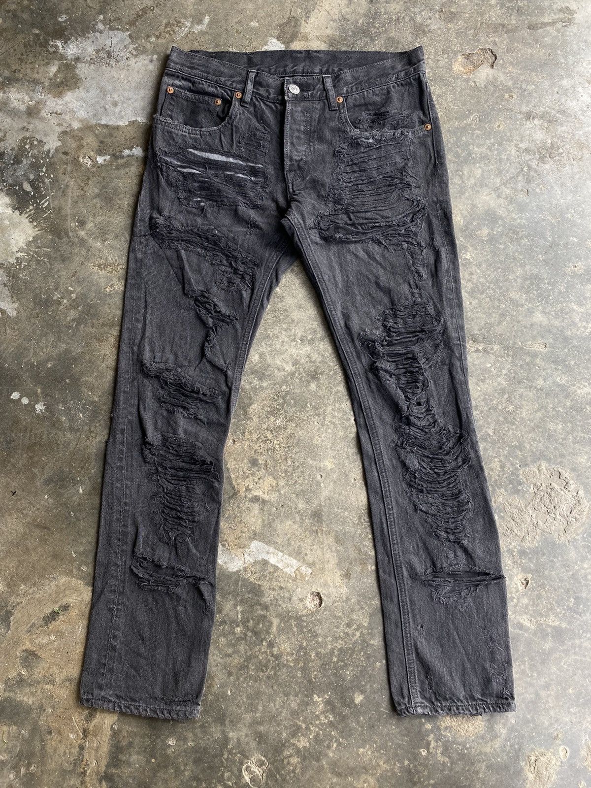 Designer × Japanese Brand RNA Destroyed Jeans Size US 30 / EU 46 - 1 Thumbnail