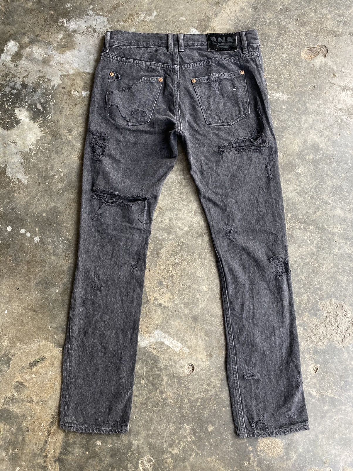 Designer × Japanese Brand RNA Destroyed Jeans Size US 30 / EU 46 - 2 Thumbnail