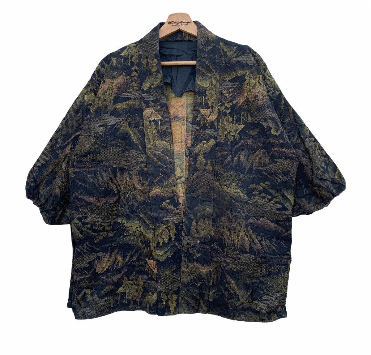 Japanese Brand × Vintage Haori Noragi Hanten Nature Mountain Natives Japanese Kimono Size US M / EU 48-50 / 2 - 1 Thumbnail